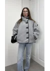Zr Model Nova Gri Peluş Mont