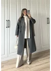 Zr Model Oversize Antrasit Kaşe Kaban