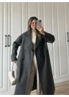 Zr Model Oversize Antrasit Kaşe Kaban