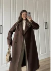 Zr Model Oversize Kahve Kaşe Kaban