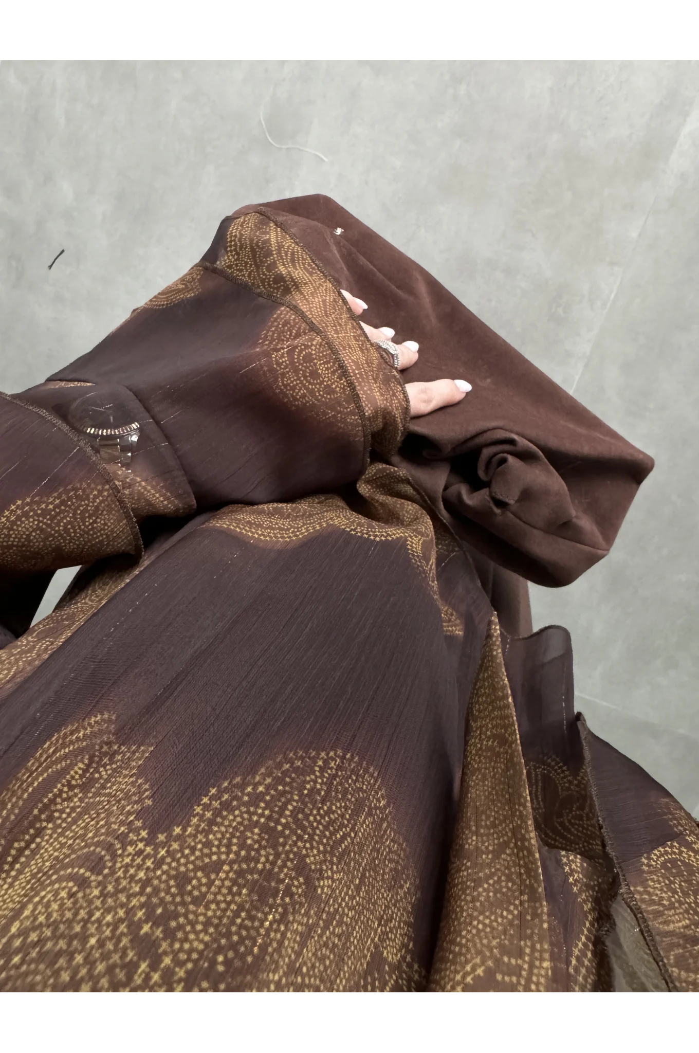 Boho Vintage Önü Bağlamalı Şifon Bluz