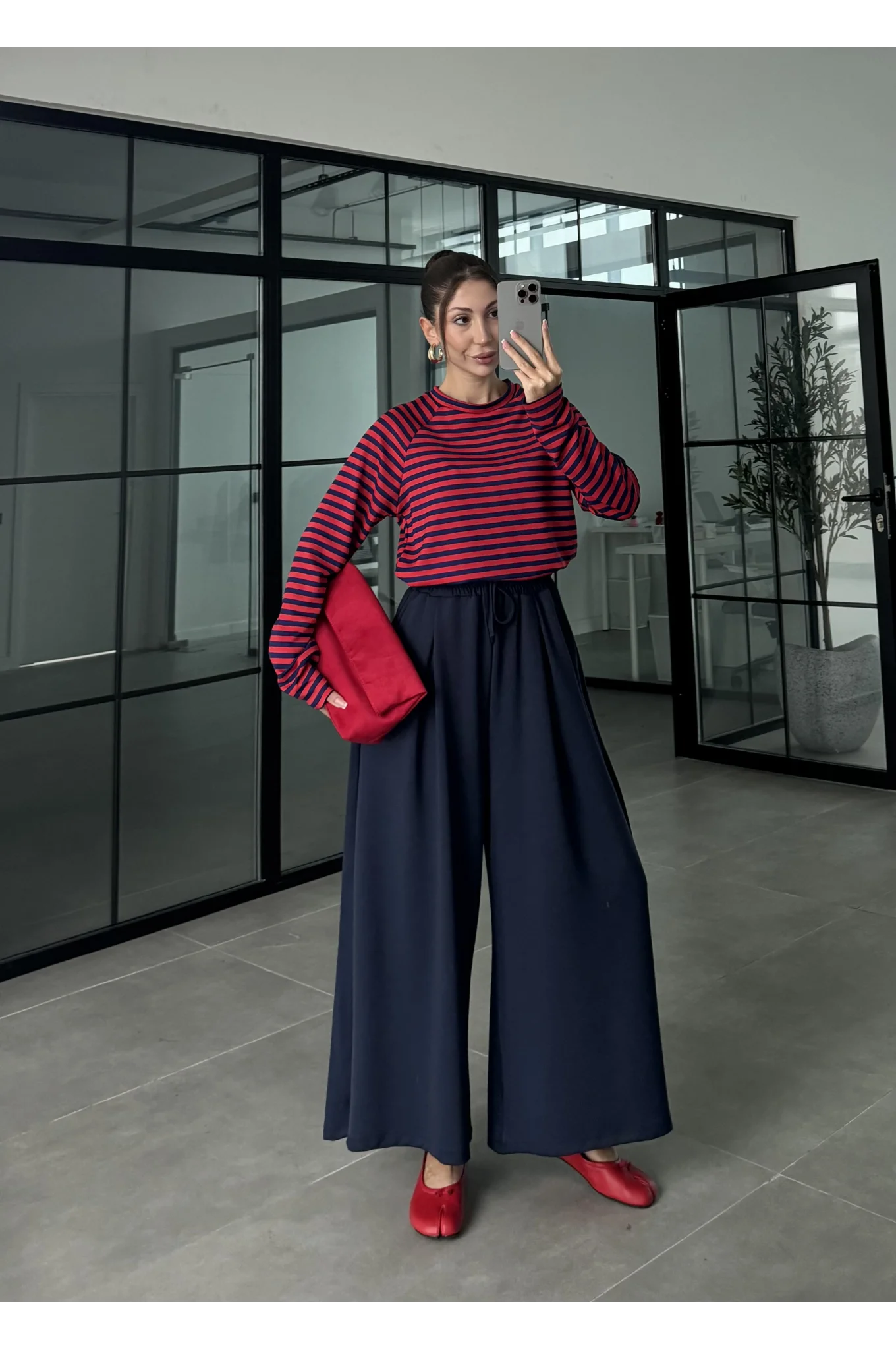 Beca Oysh Kumaş Basic Lacivert Pantolon