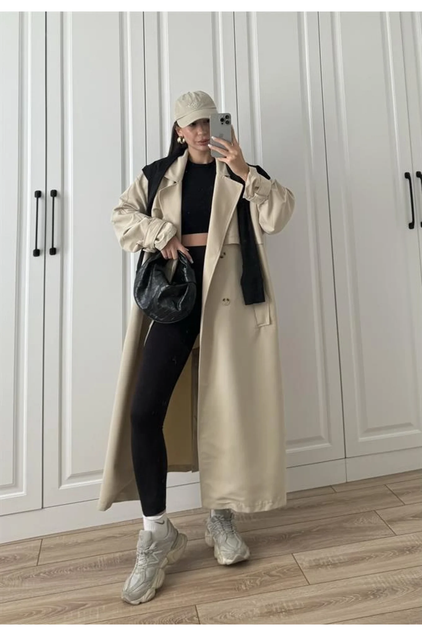 Ekstra Oversize Premium Taş Trençkot