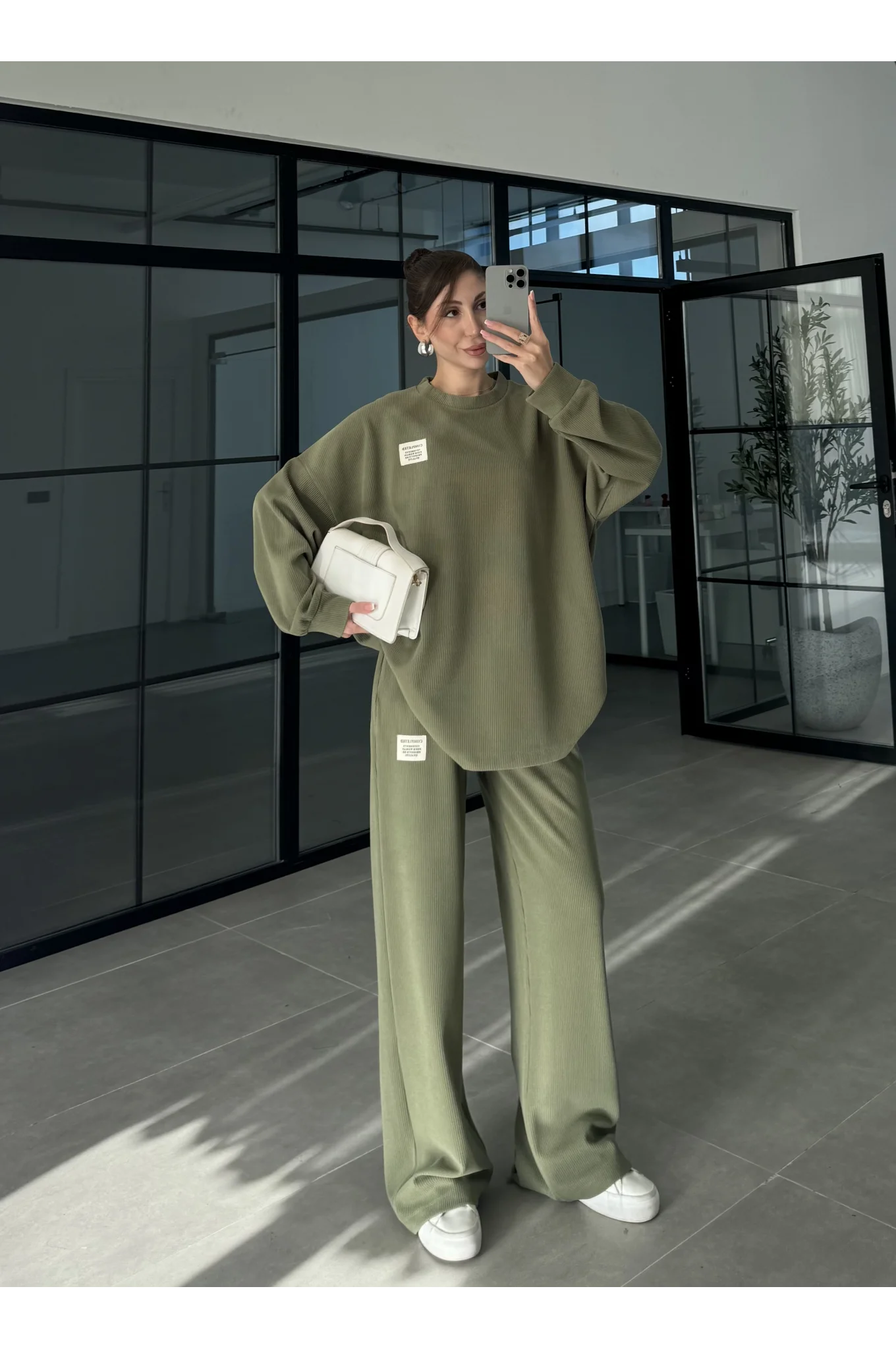 Kaşkorse Oversize Mint Yeşili Basic Takım