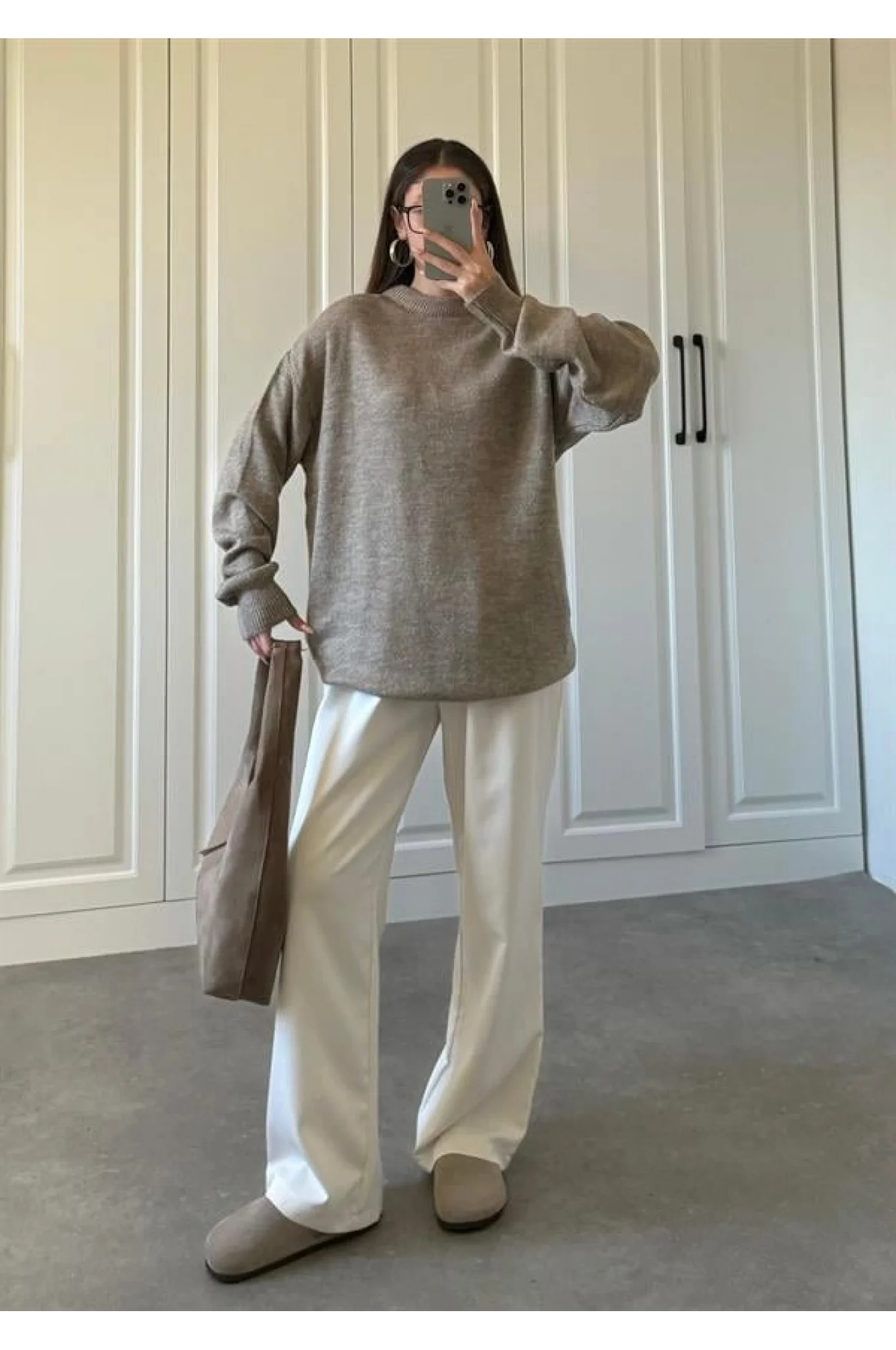 Mari Oversize Basic Vizon Kazak