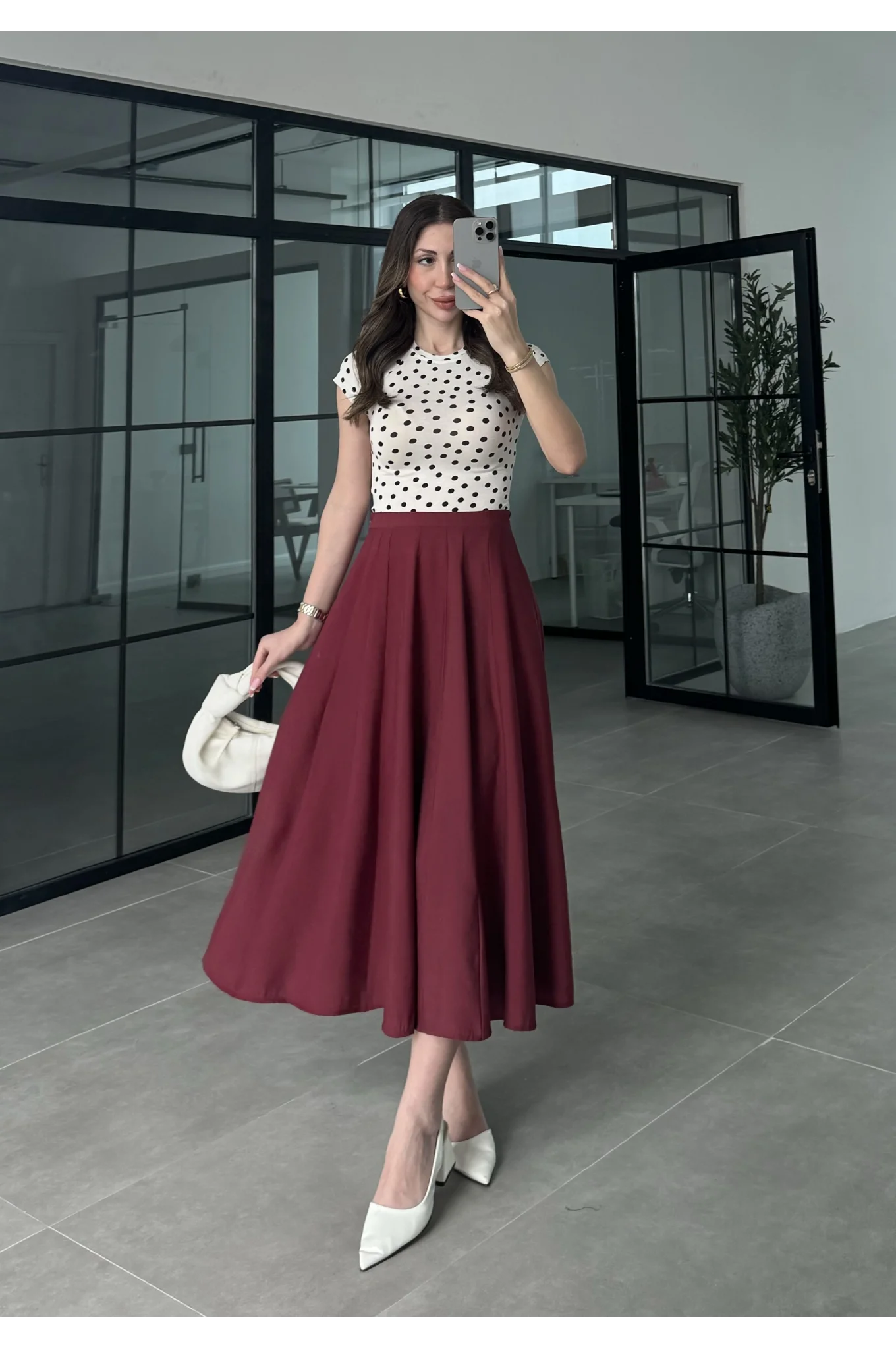 Midi Boy Bordo Tensel Etek
