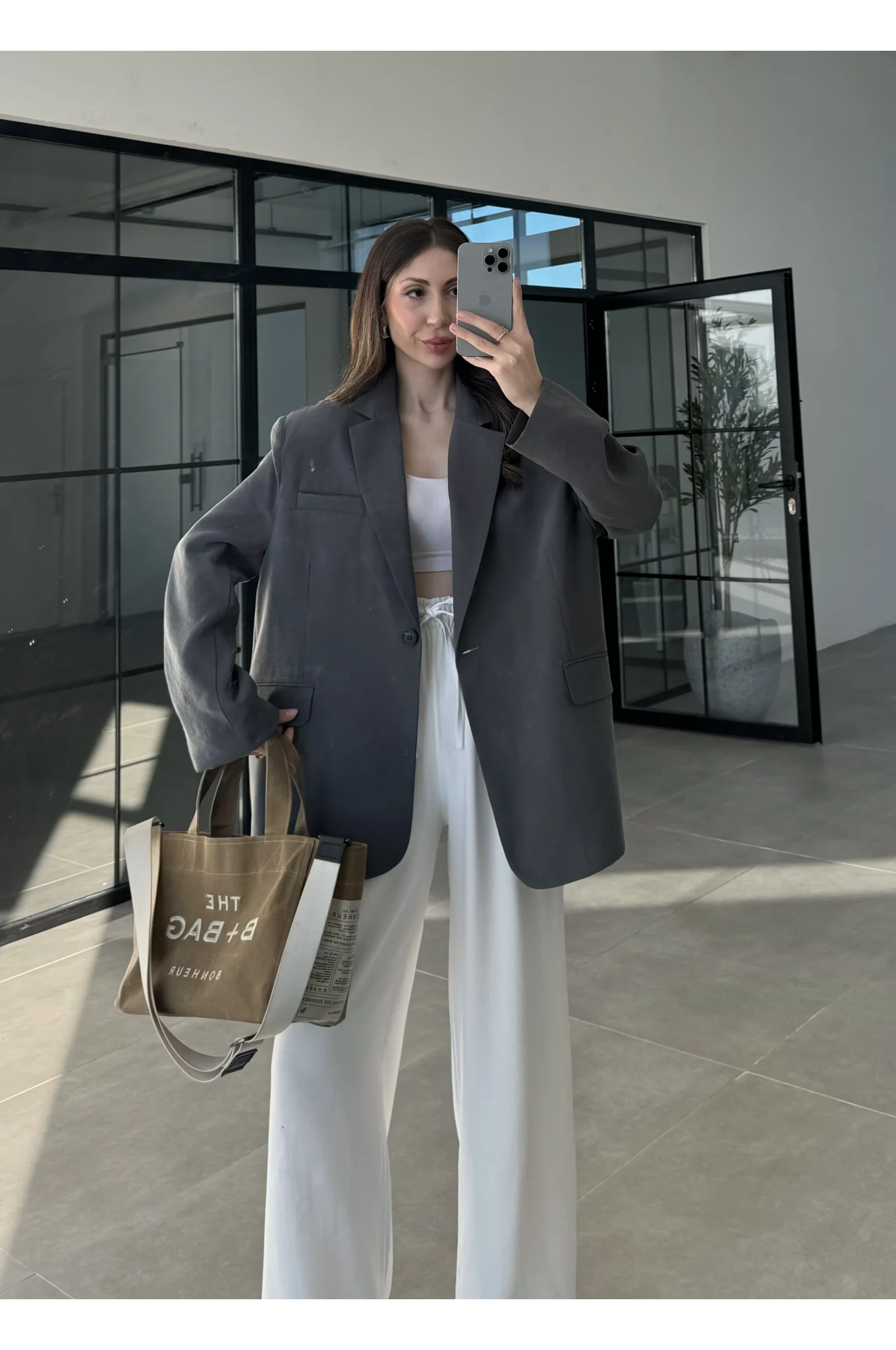 Perla Premium Tensel Antrasit Ceket