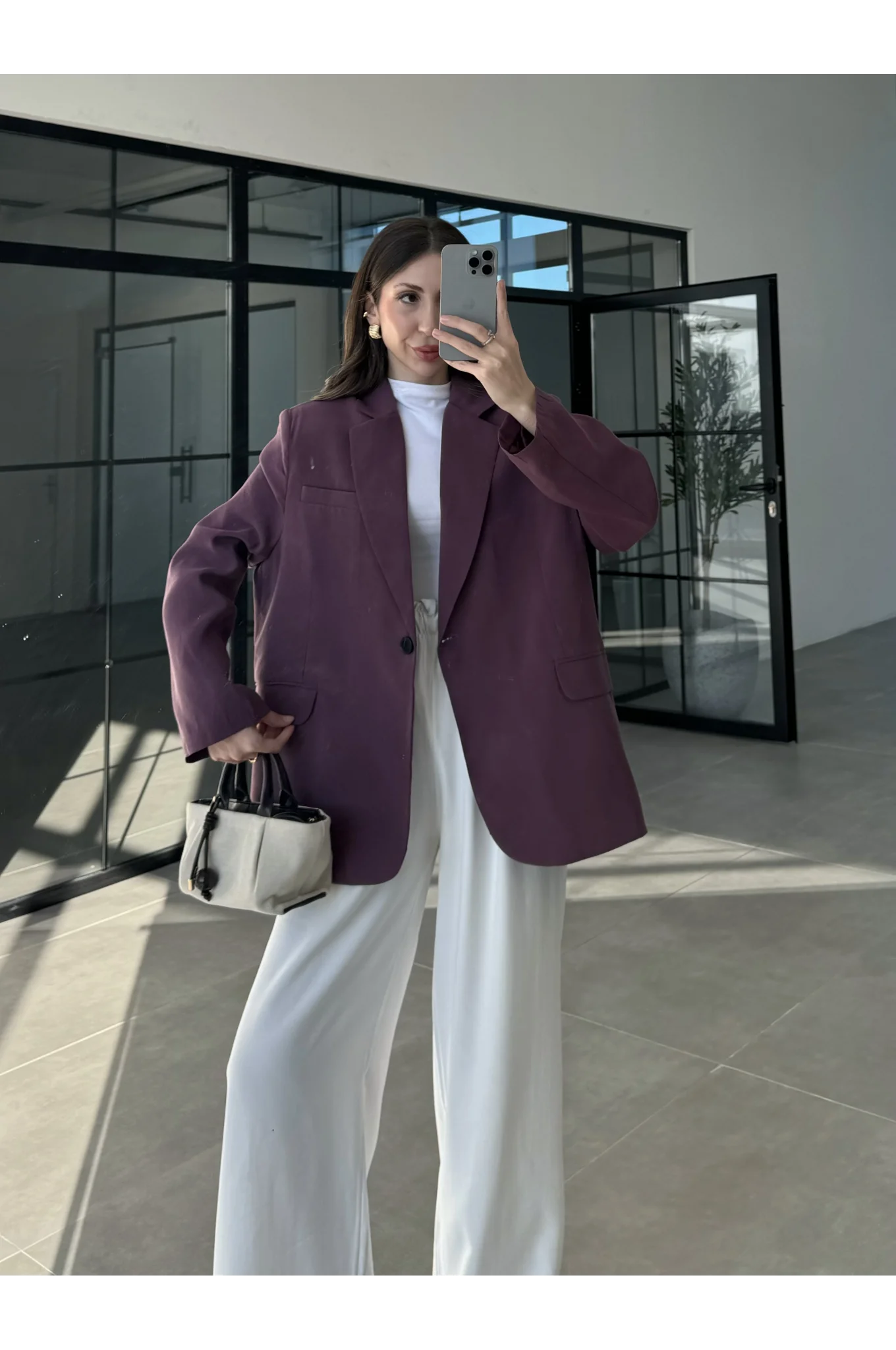 Perla Premium Tensel Vişne Ceket