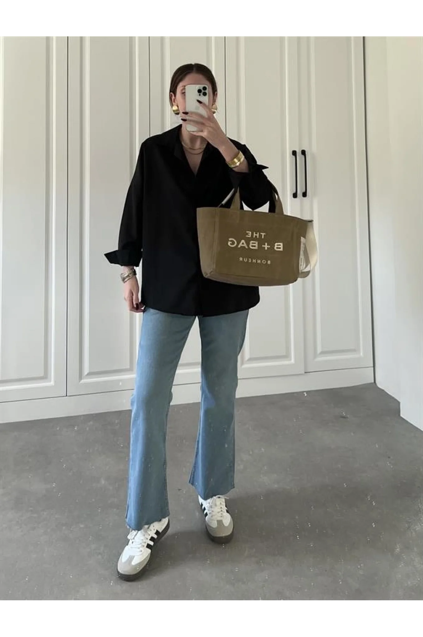 Siyah Basic Poplin Gömlek