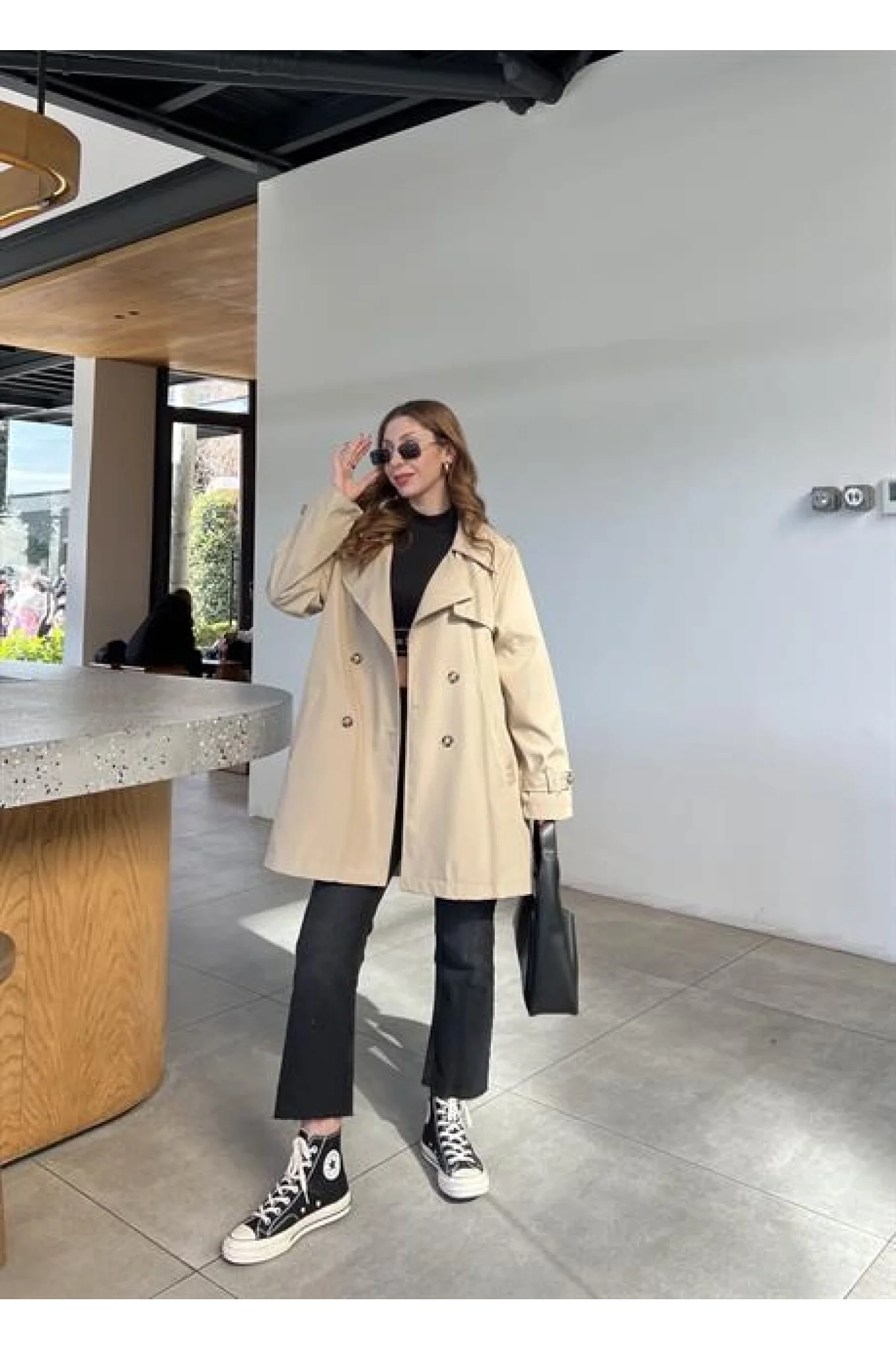 Stradi Model Taş Astarlı Trençkot