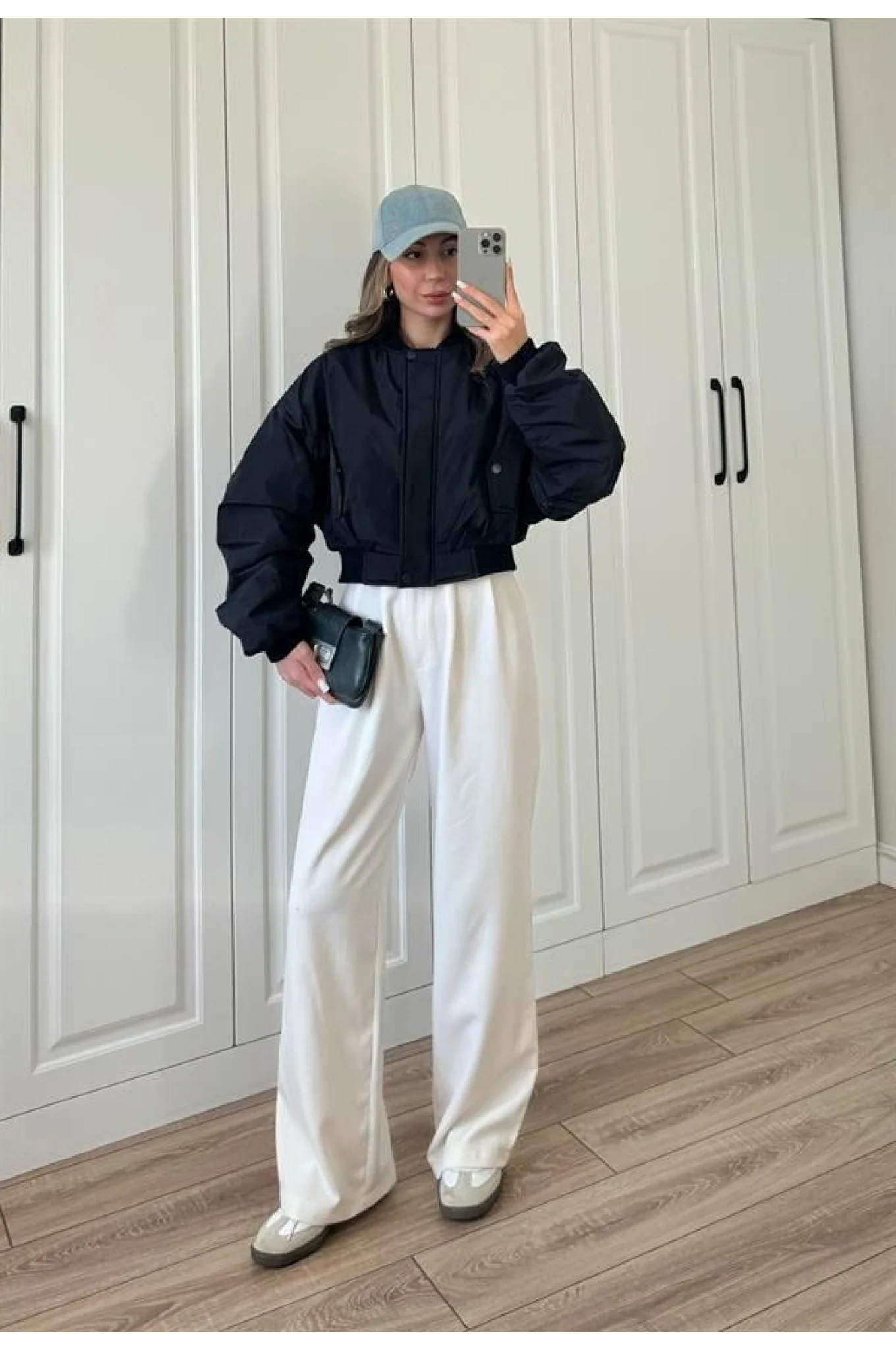Zr Model. Astarlı Lacivert Bomber Ceket