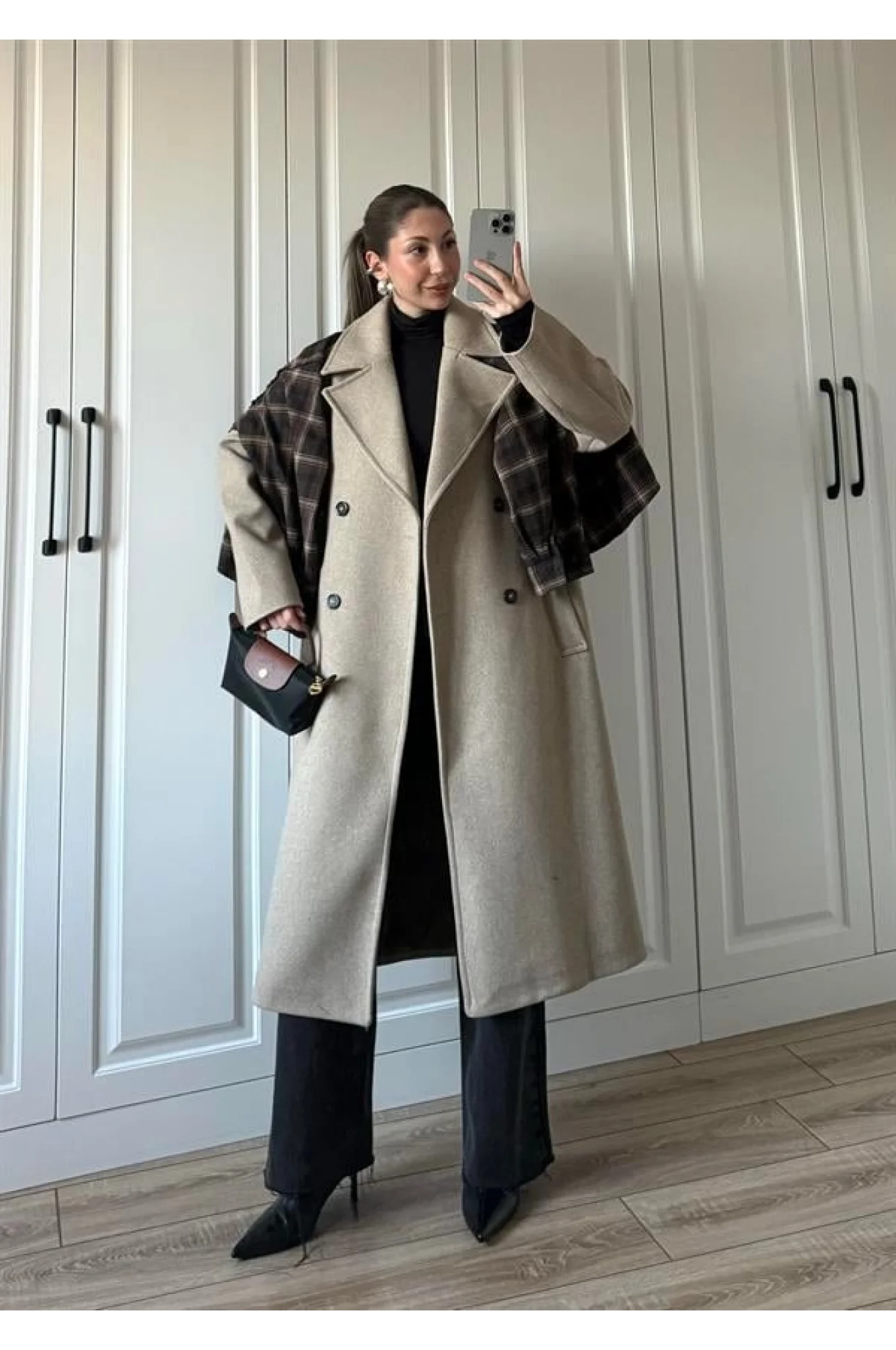 Zr Model Oversize Vizon Kaşe Kaban