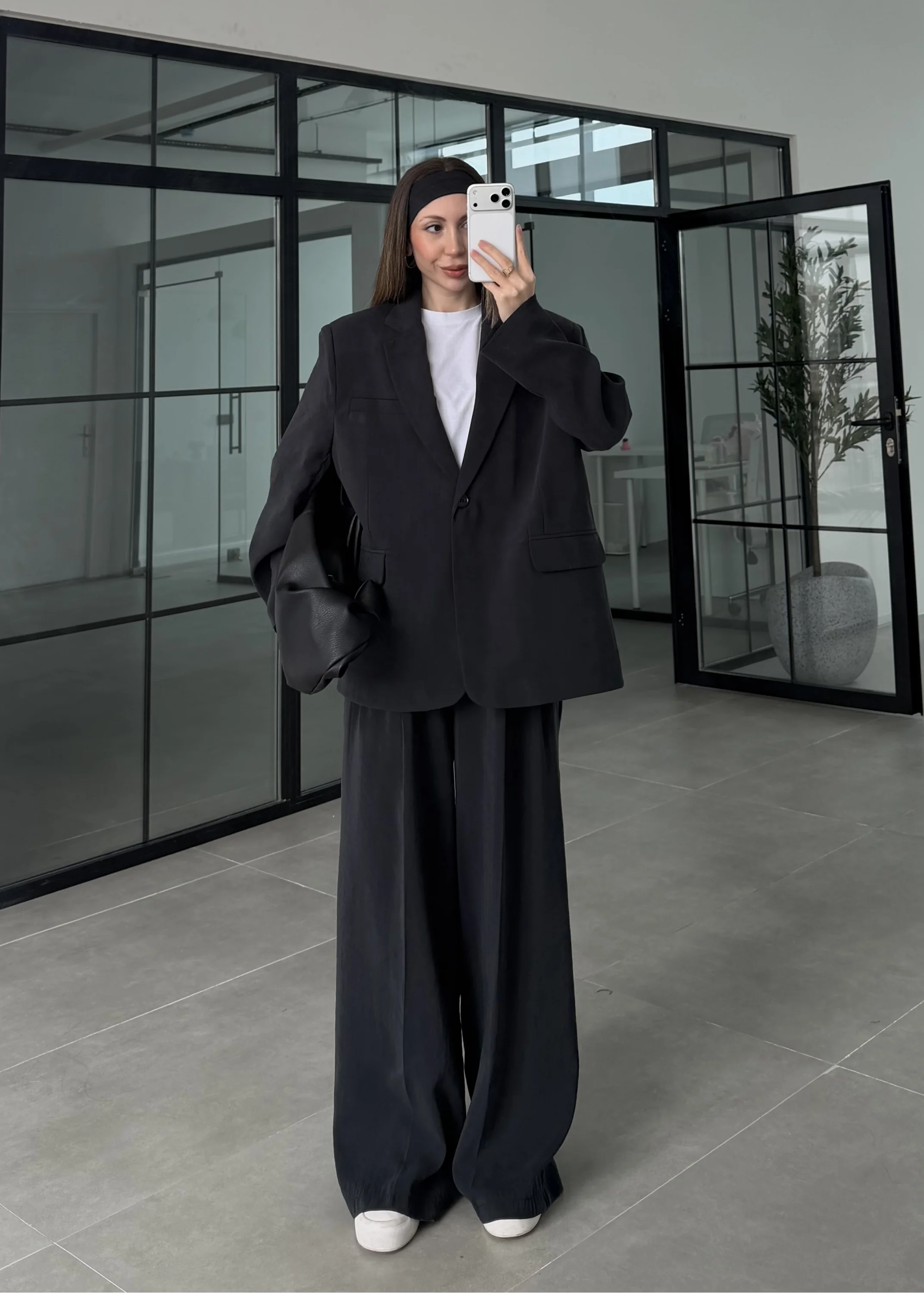 Perla Premium Astralı Siyah Ceket Takım