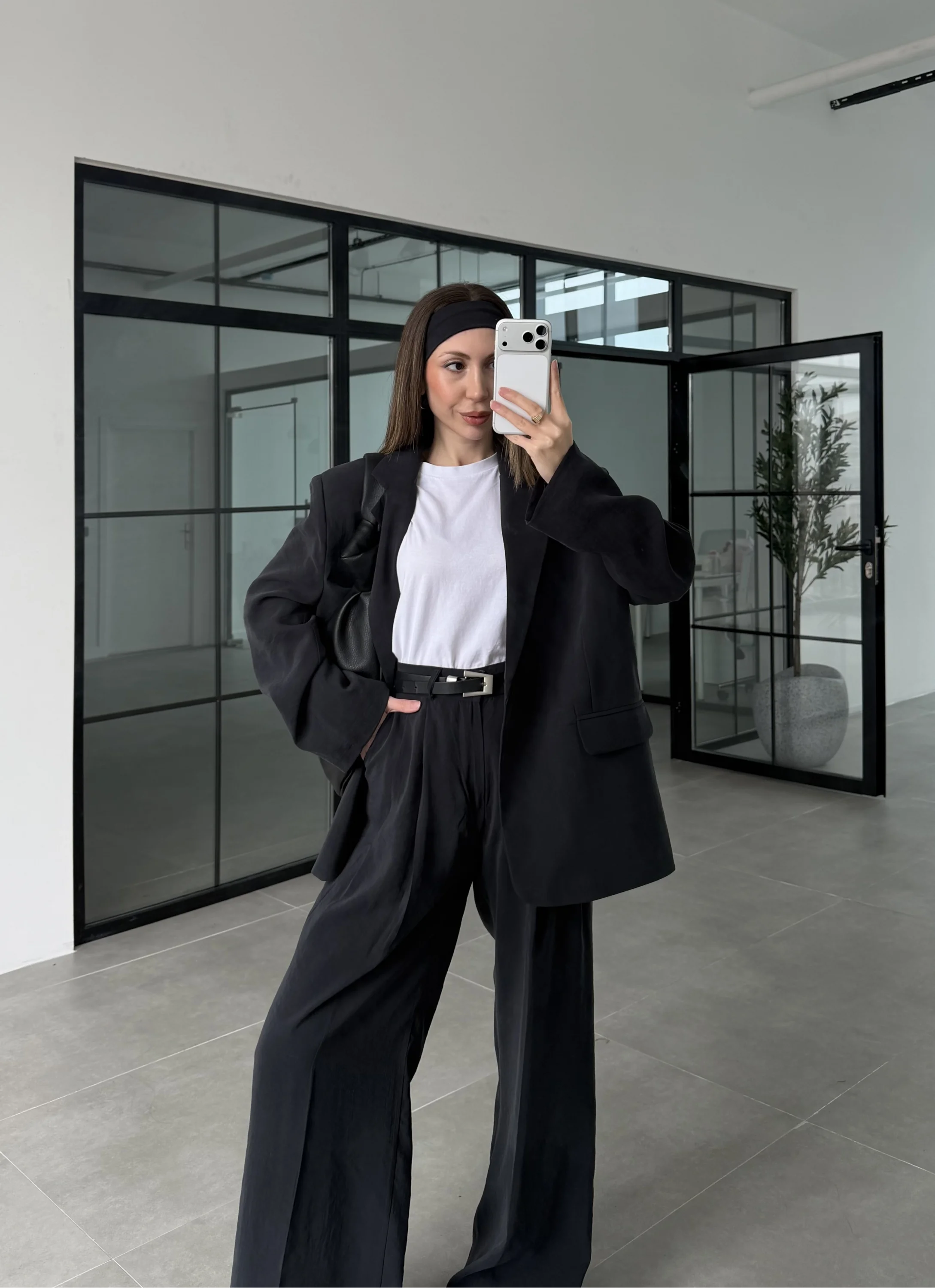 Perla Premium Astralı Siyah Ceket Takım