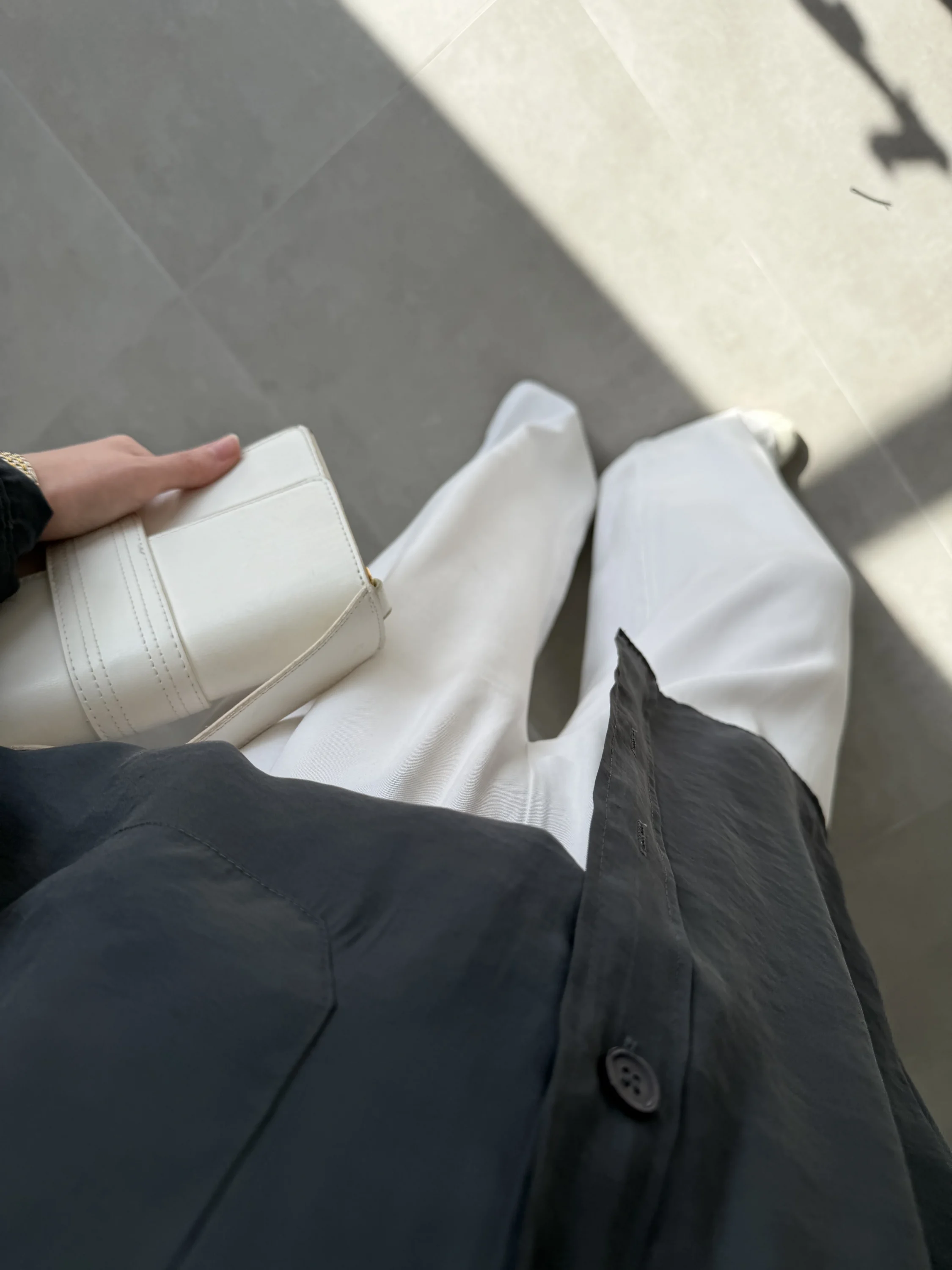 Oversize Tensel Vintage Antrasit Gömlek