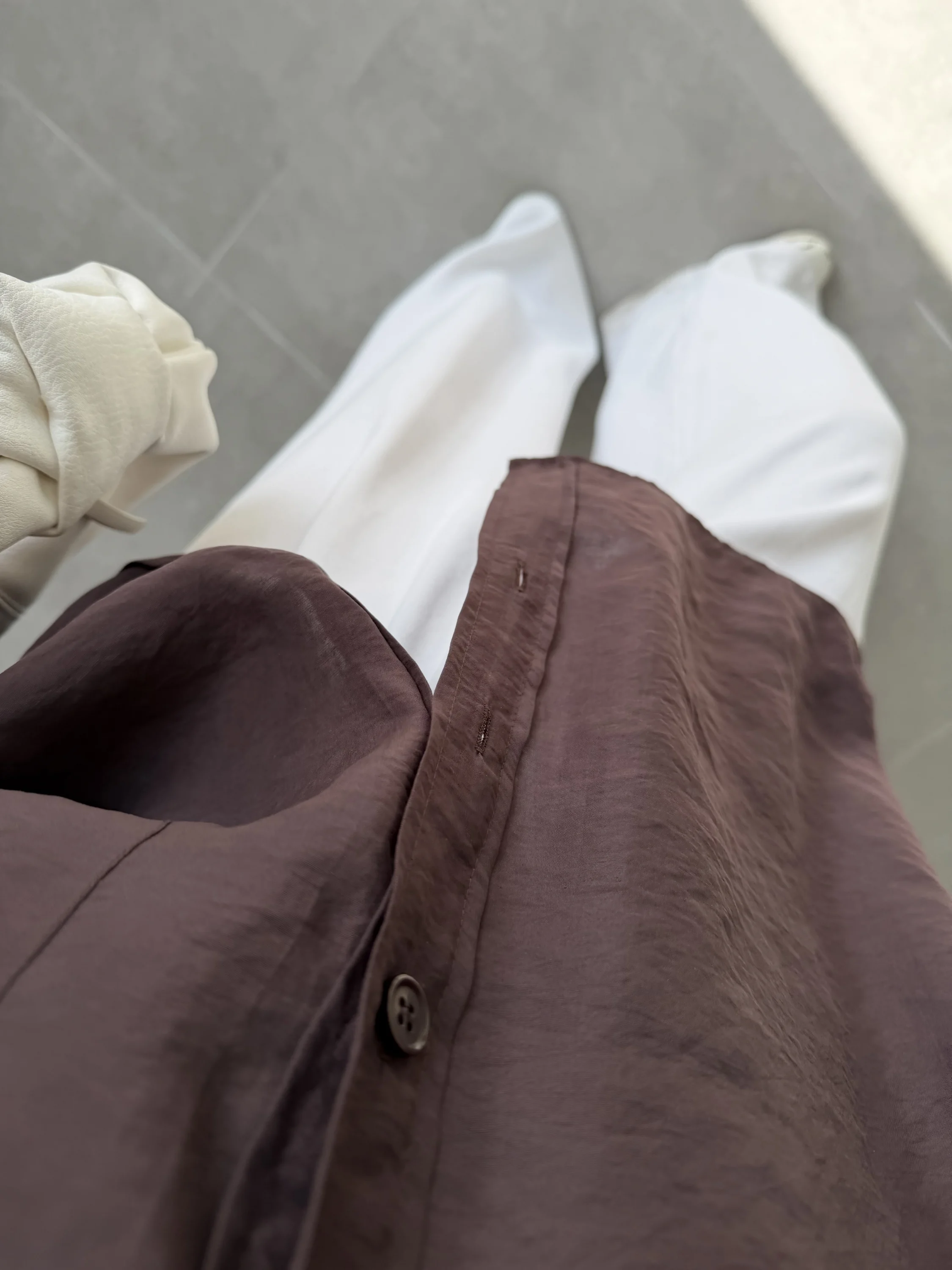 Oversize Tensel Vintage Kahve Gömlek
