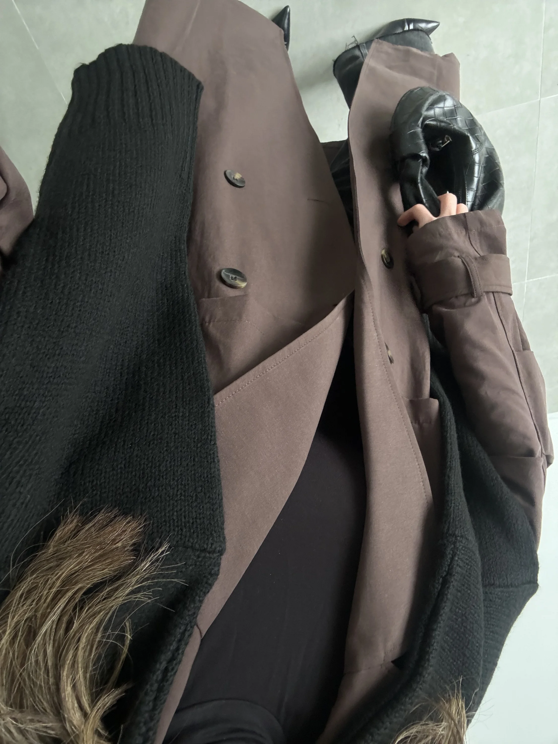 Cool Oversize Premium Kahve Kuşaklı Trençkot