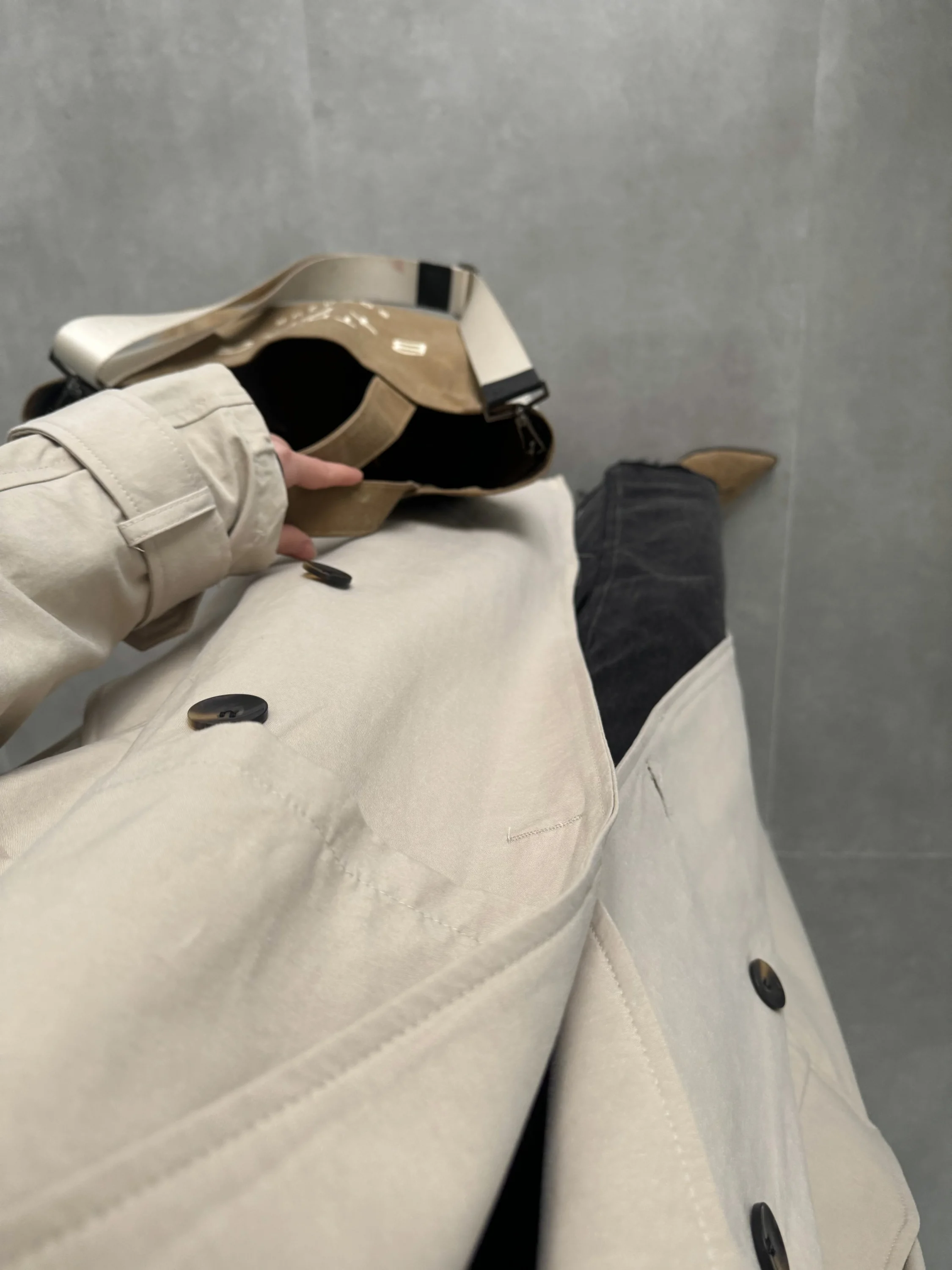 Cool Oversize Premium Taş Kuşaklı Trençkot