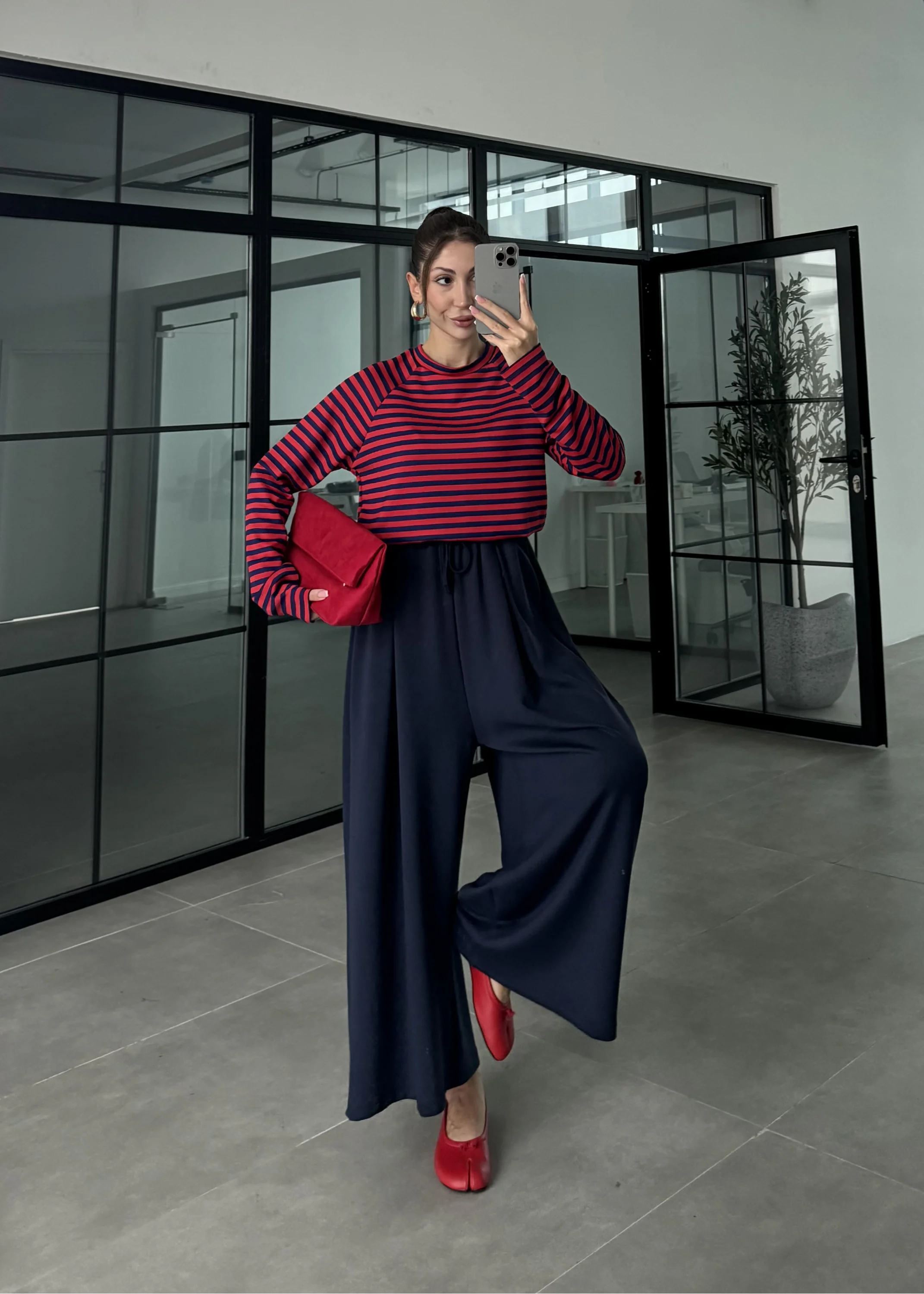 Beca Oysh Kumaş Basic Lacivert Pantolon