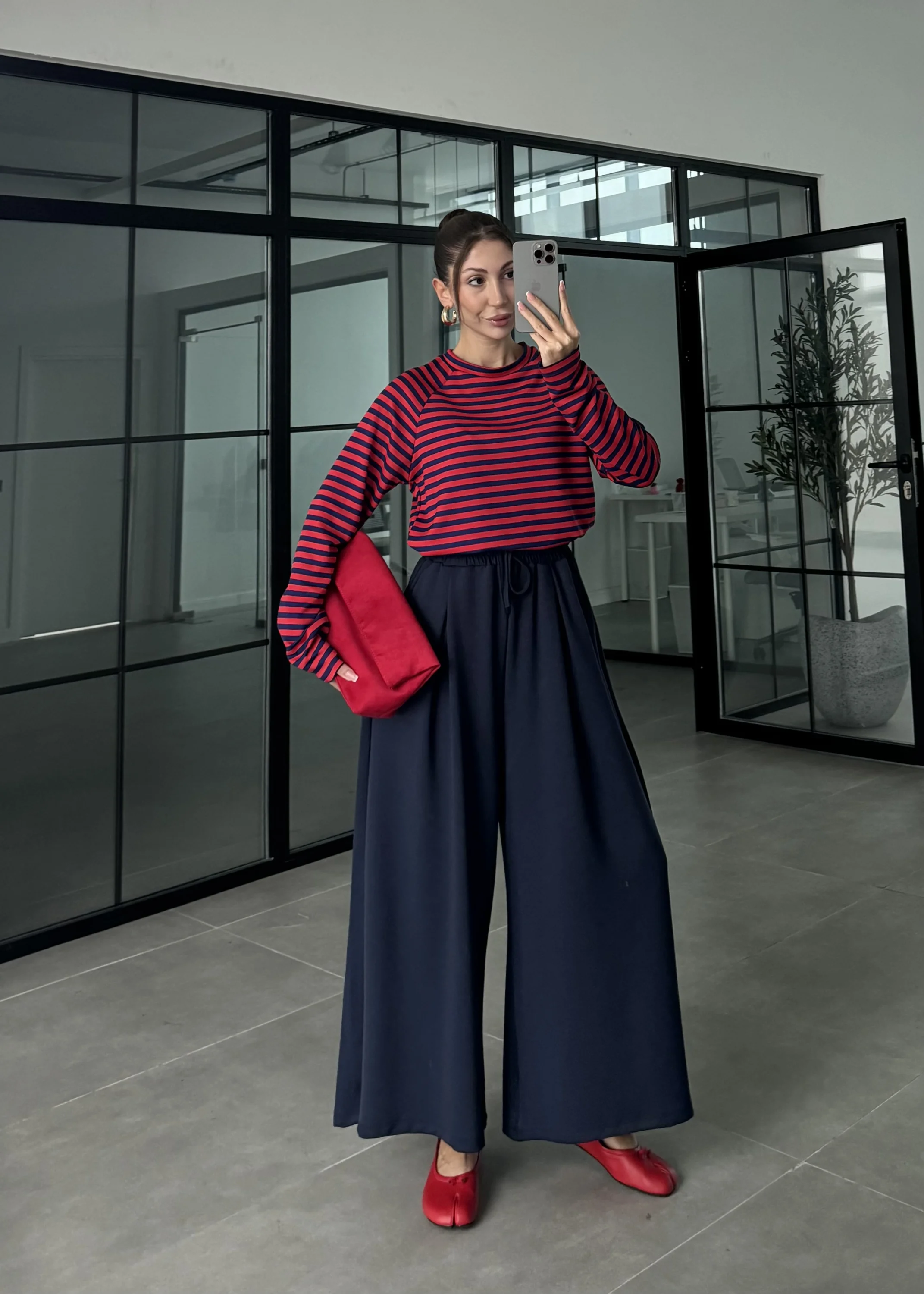Beca Oysh Kumaş Basic Lacivert Pantolon