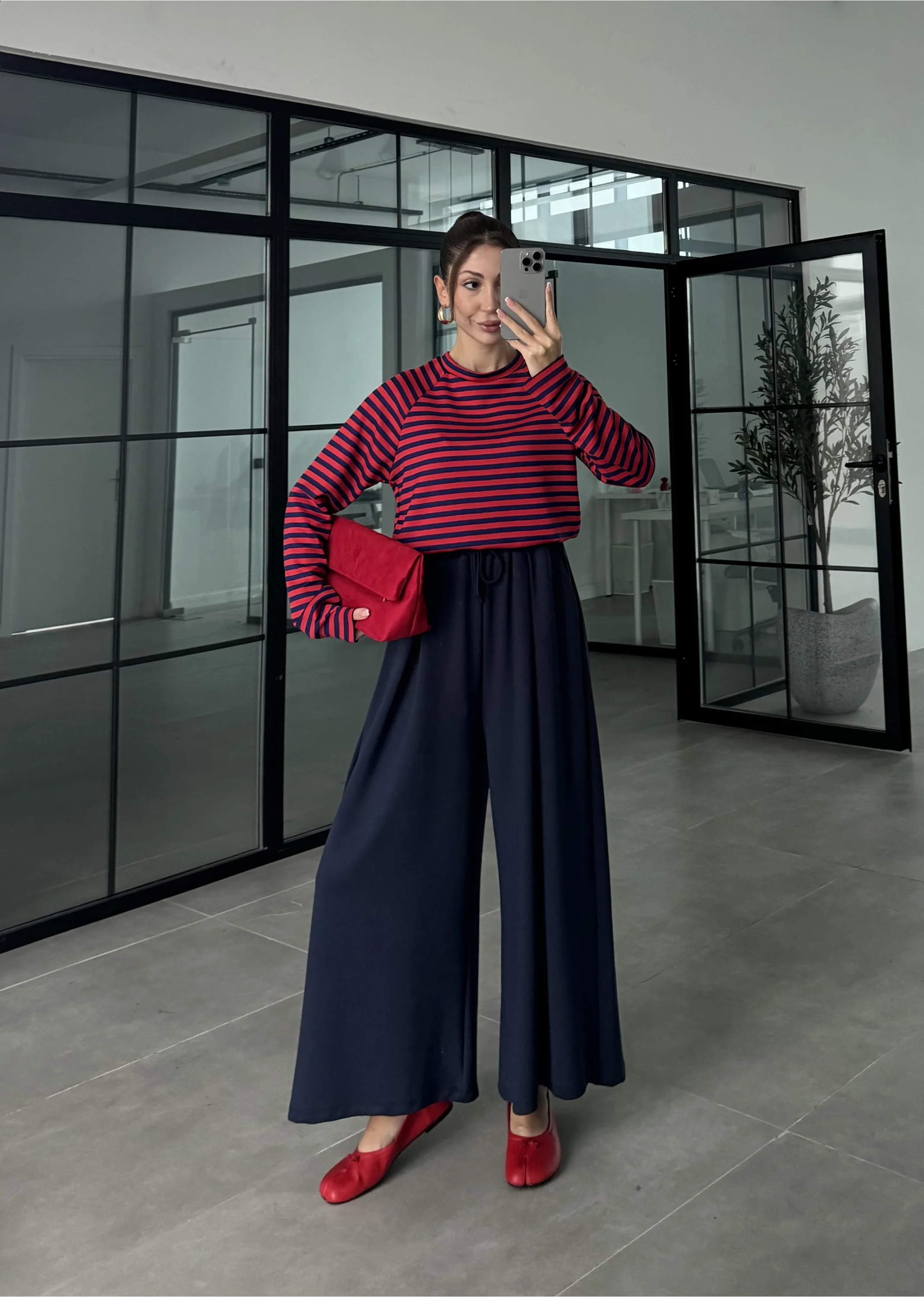 Beca Oysh Kumaş Basic Lacivert Pantolon