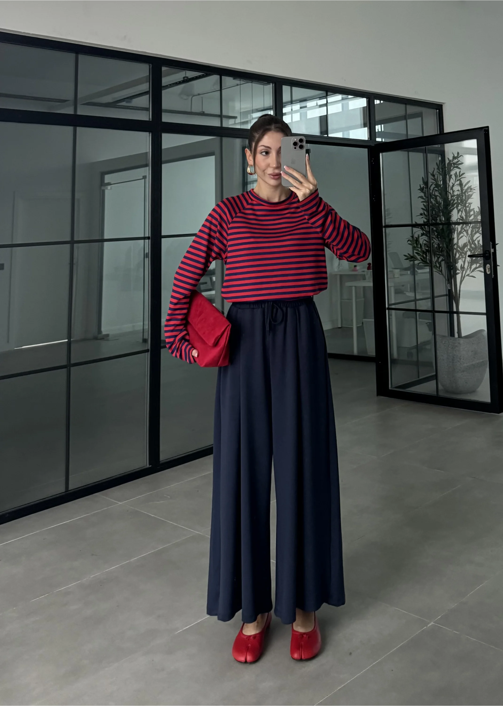 Beca Oysh Kumaş Basic Lacivert Pantolon