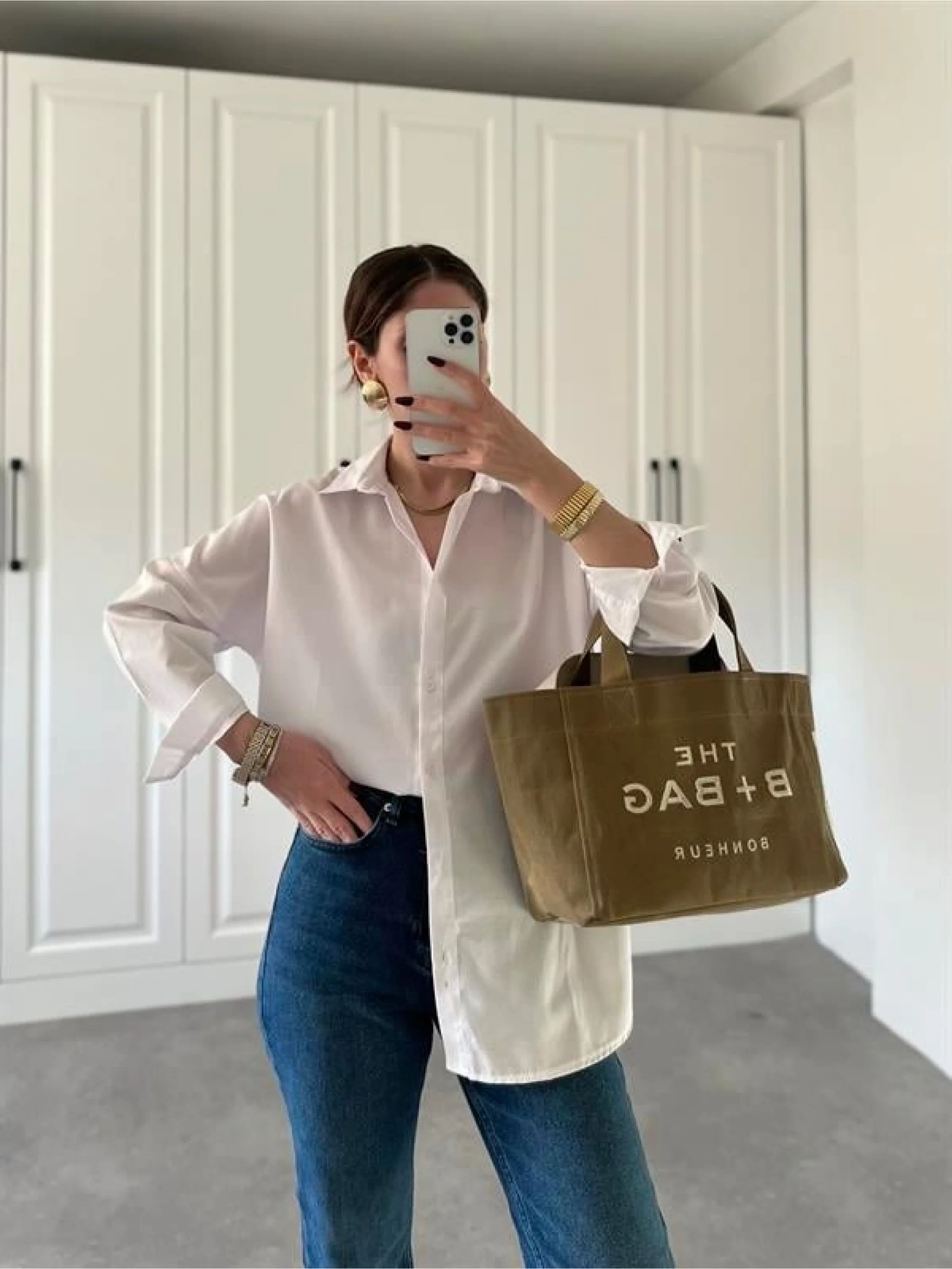Beyaz Basic Poplin Gömlek