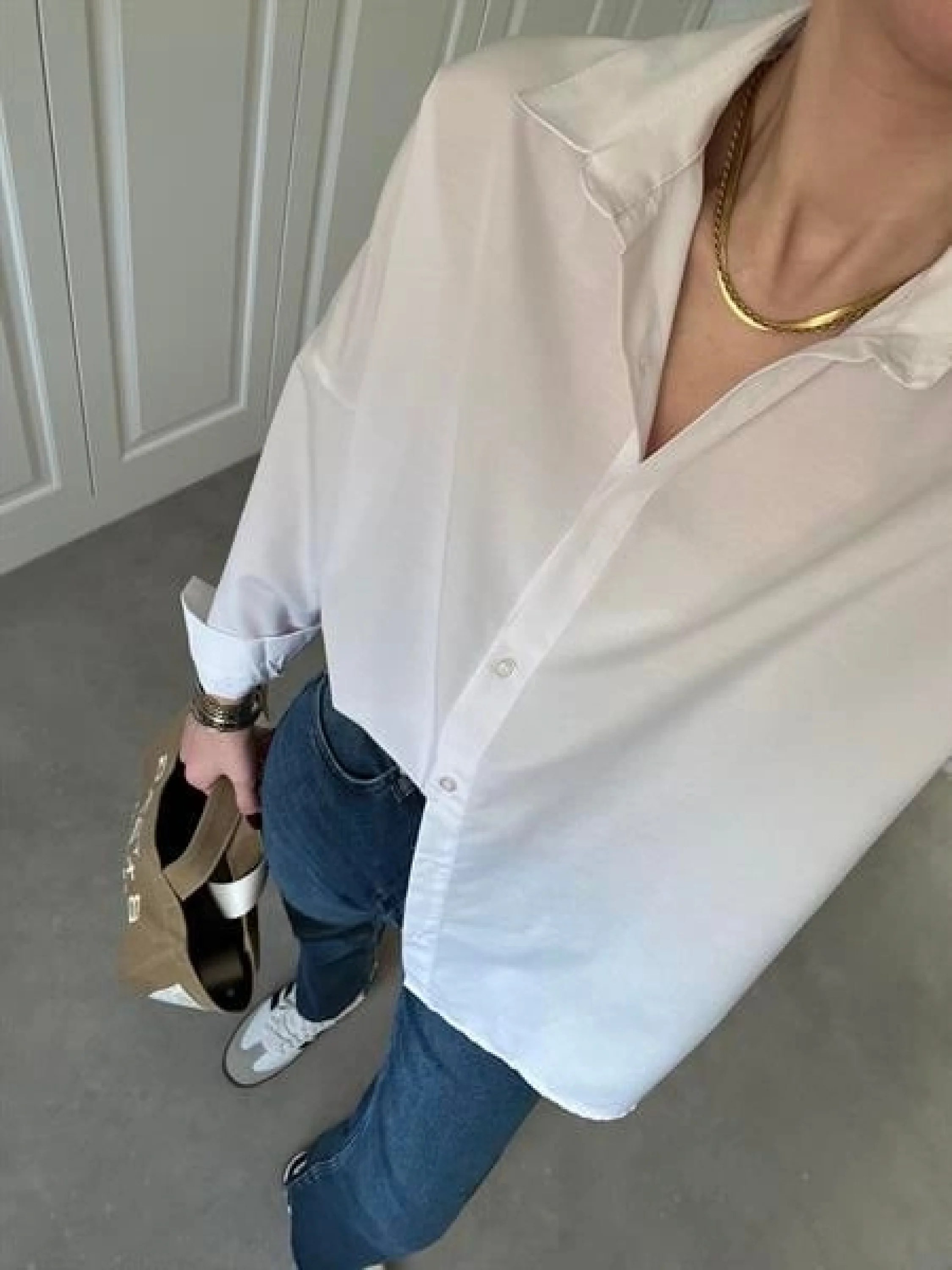 Beyaz Basic Poplin Gömlek