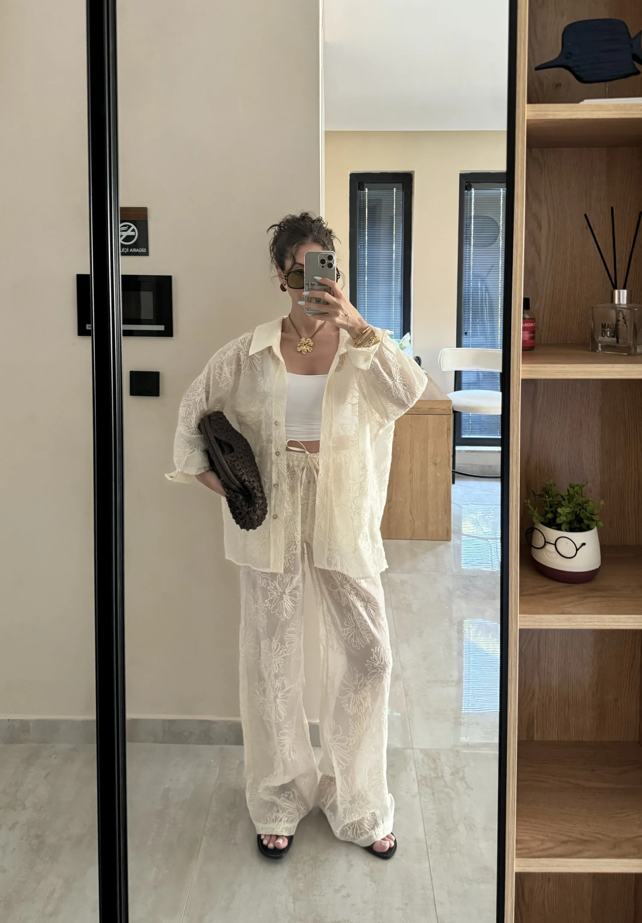 Bohem Nakışlı Oversize Takım