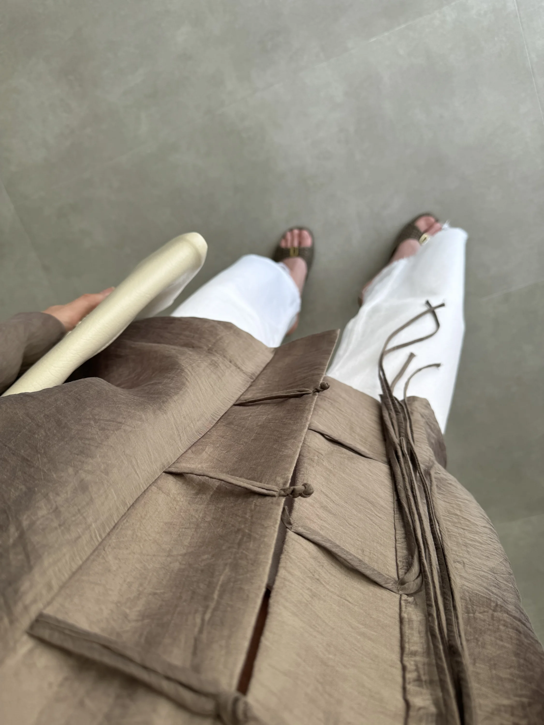 Çin Düğmeli Bronz Gömlek Kimono
