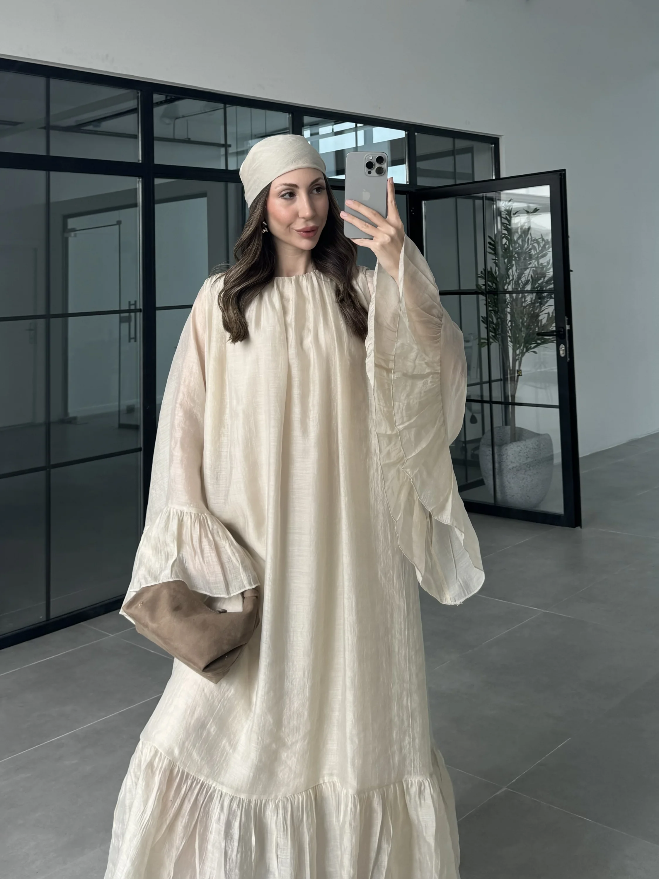 Diva Şallı Büzgülü Taş Elbise