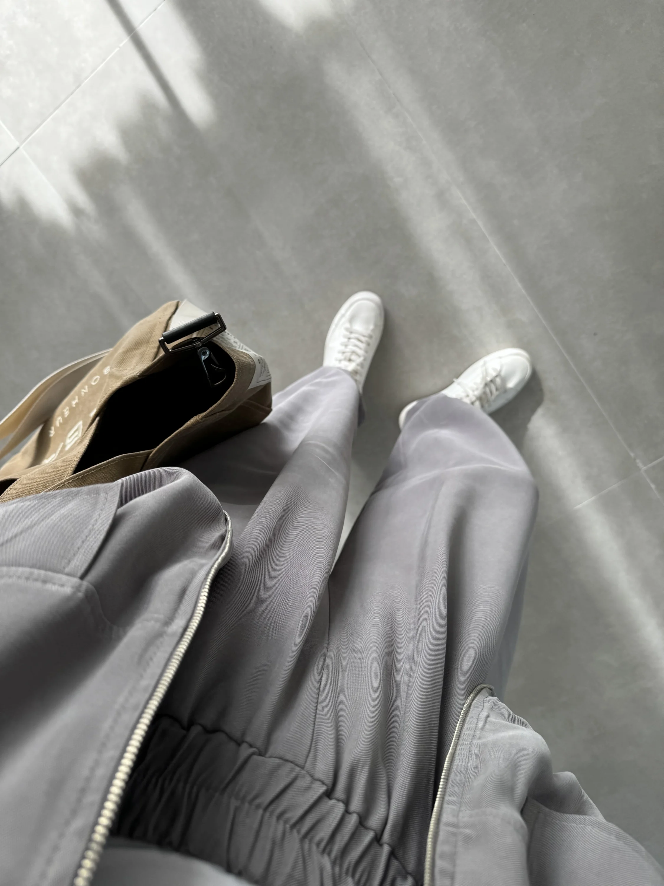Elsa Cepli Oversize Gri Bomber Takım