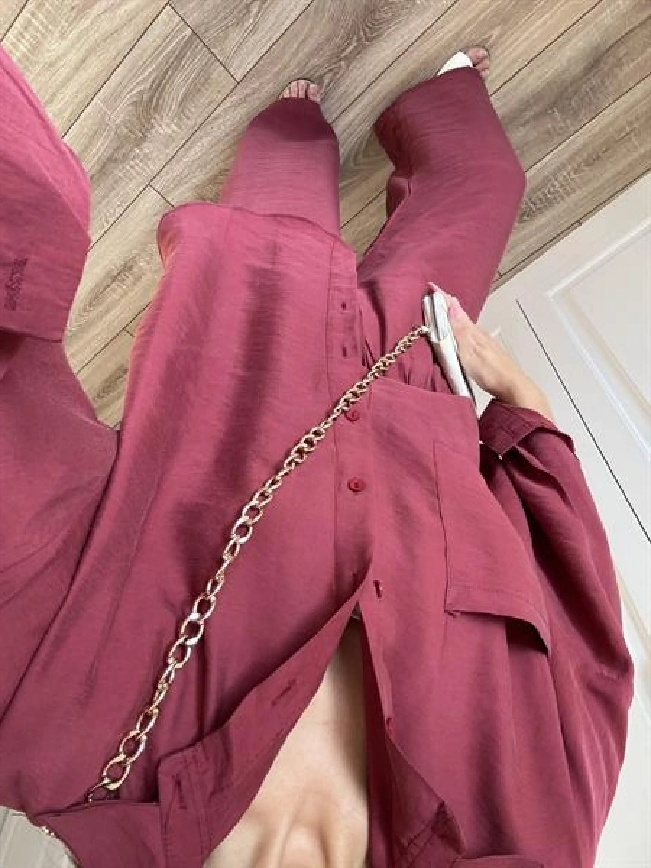 Labu Tensel Oversize Basic Bordo Takım