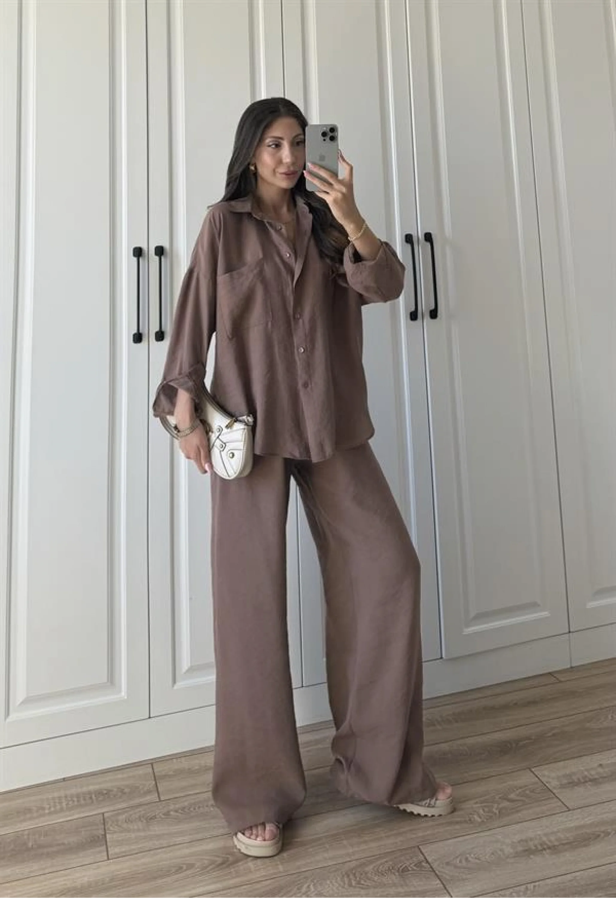Labu Tensel Oversize Basic Cappuccino Takım