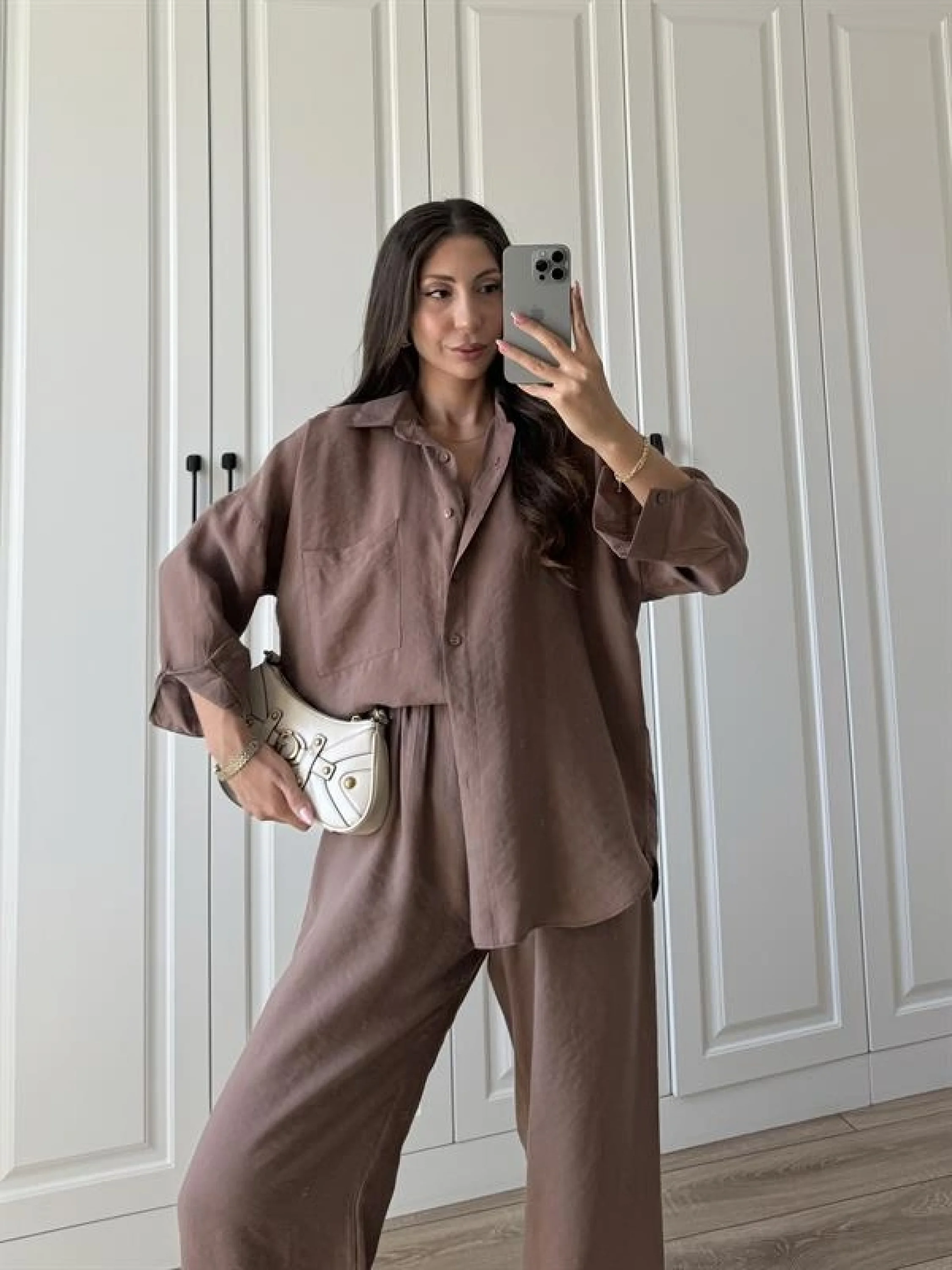 Labu Tensel Oversize Basic Cappuccino Takım