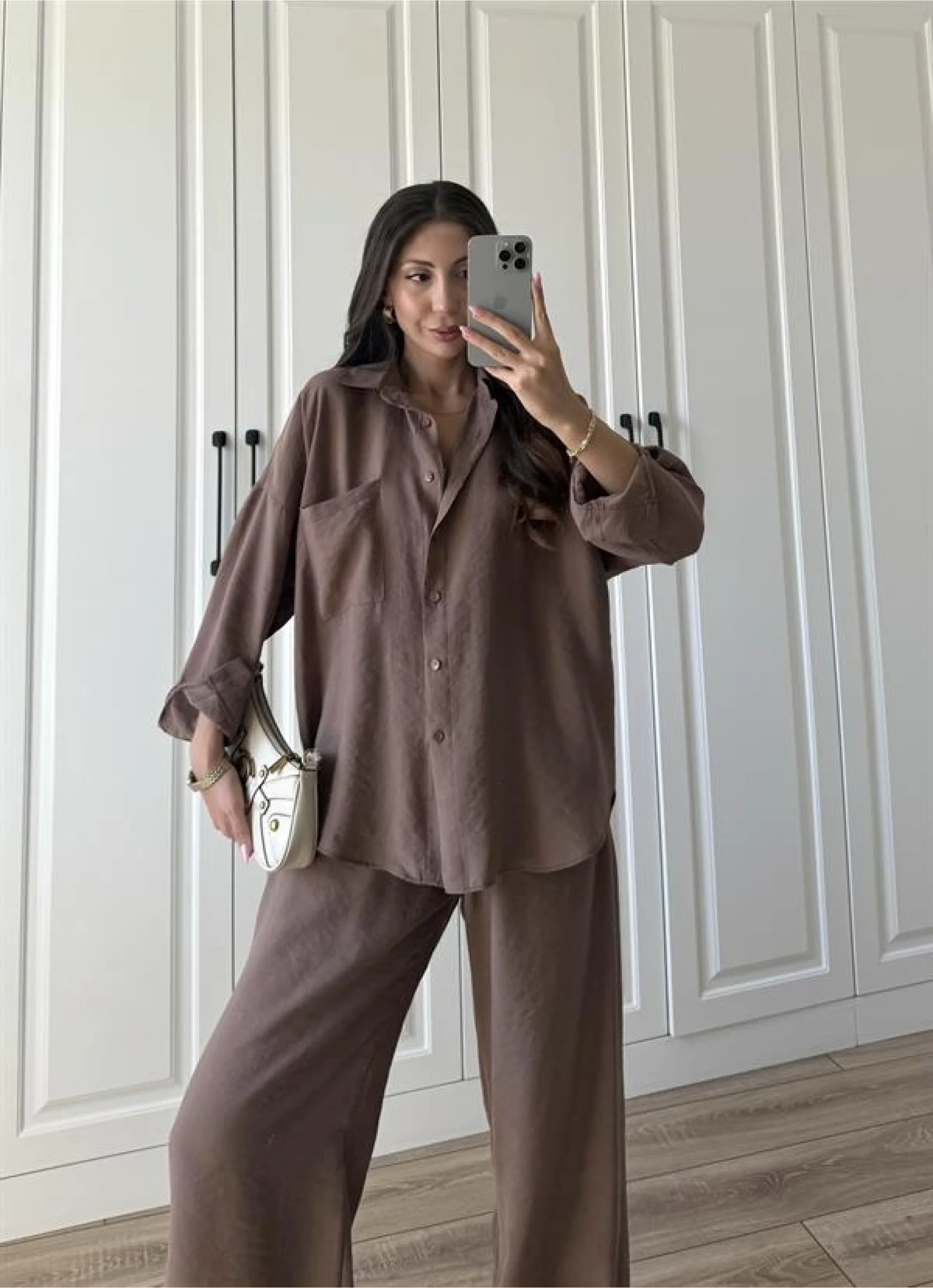 Labu Tensel Oversize Basic Cappuccino Takım