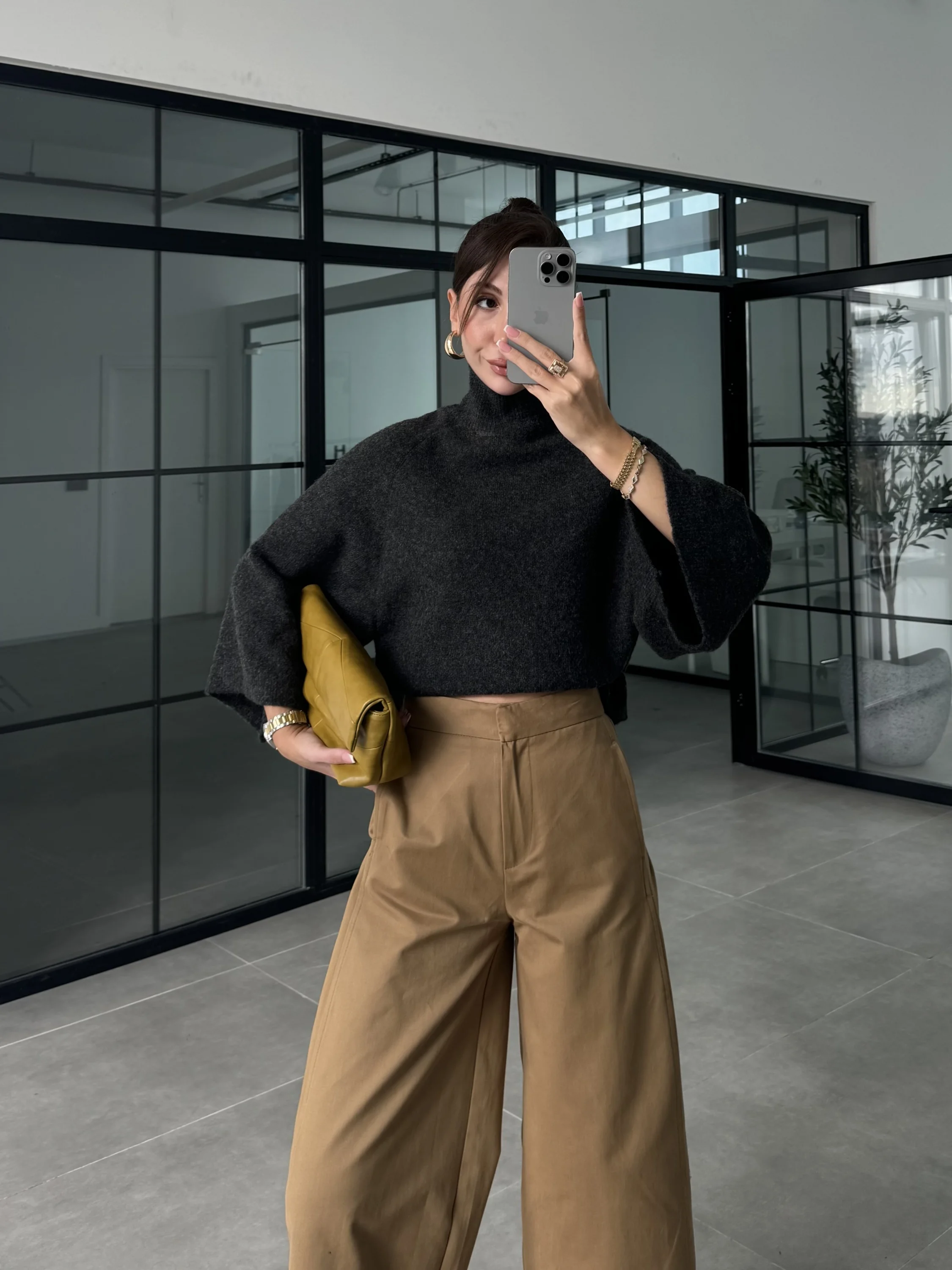 Liora Hacimli Camel Pantolon