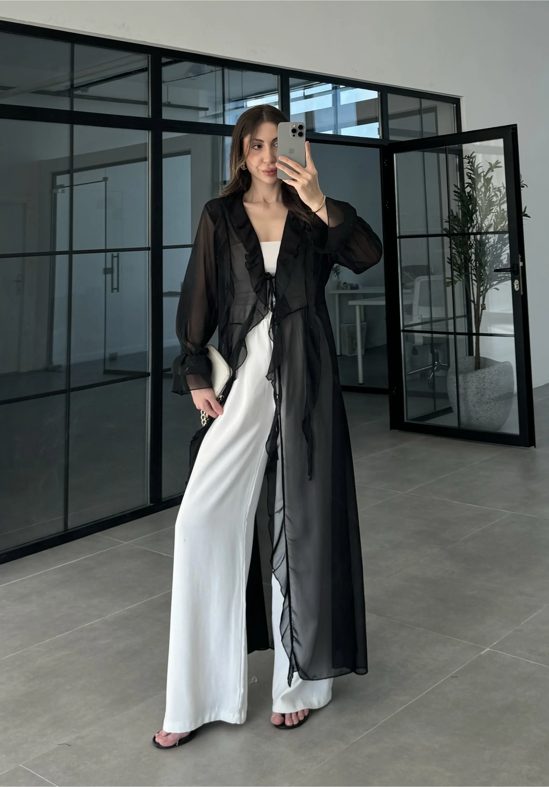 Maxi Boy Siyah Tül Pareo