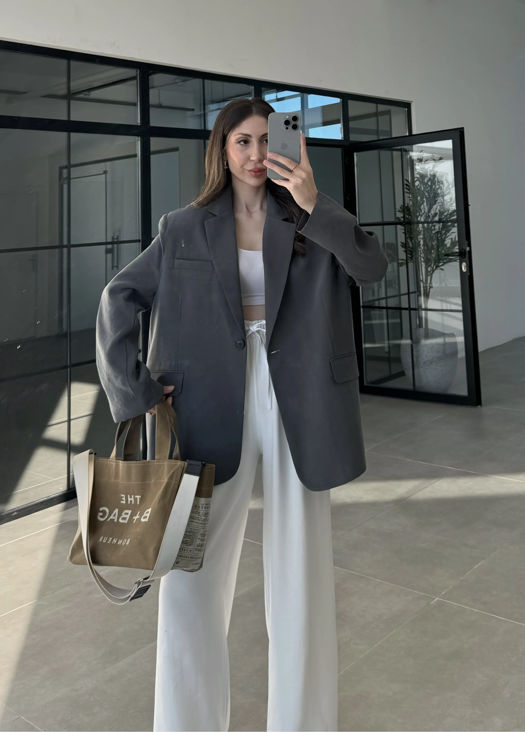 Perla Premium Tensel Antrasit Ceket