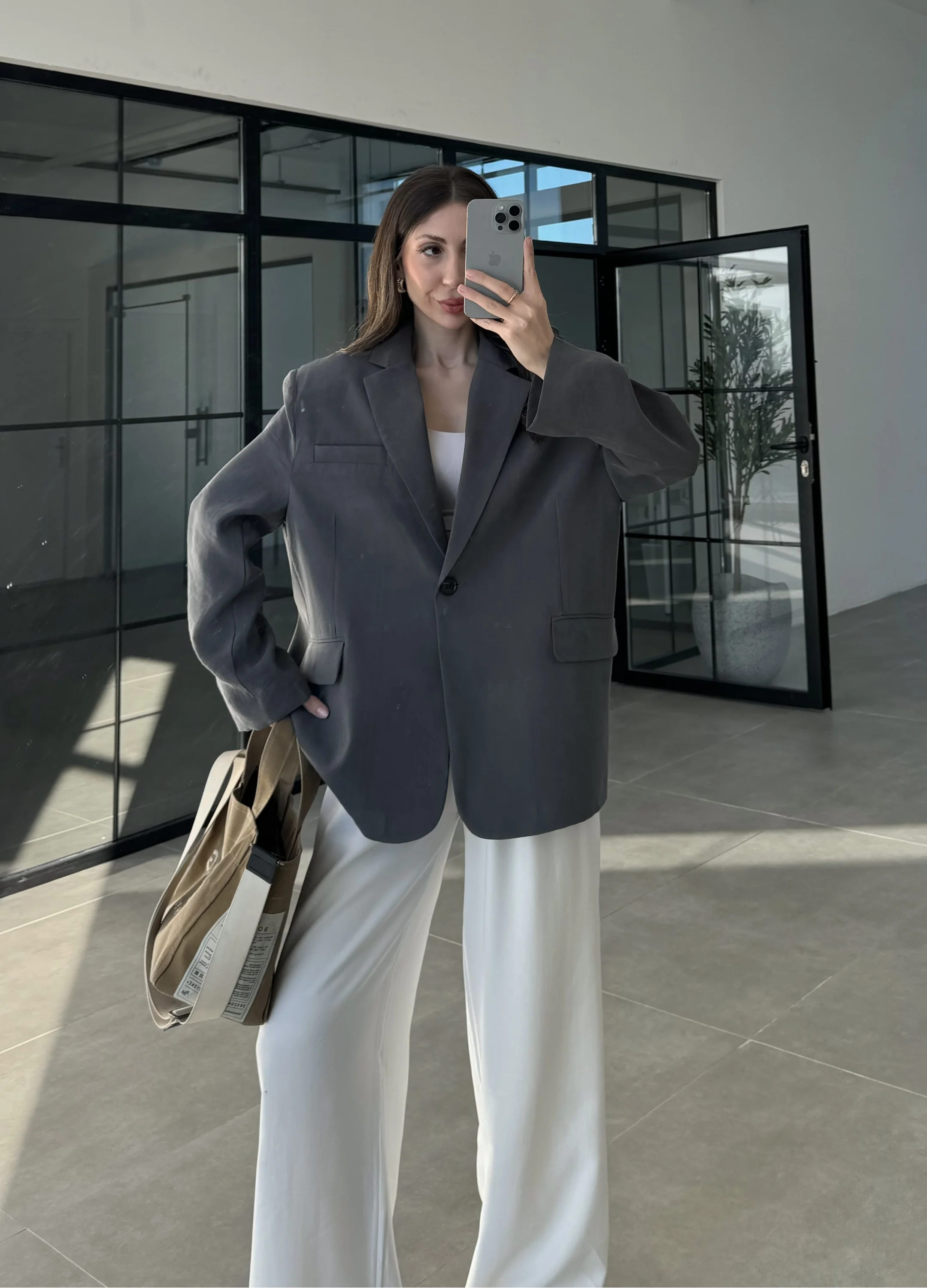 Perla Premium Tensel Antrasit Ceket