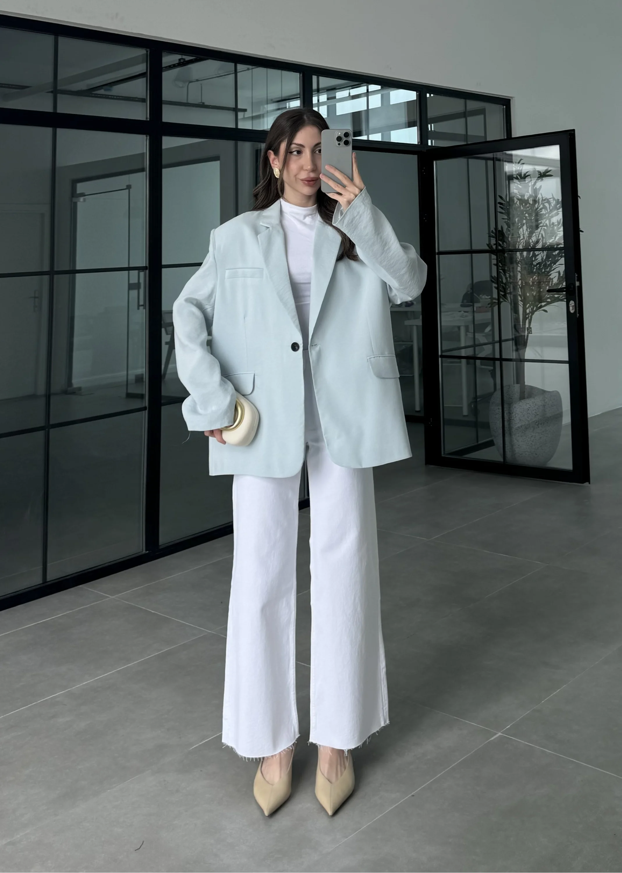 Perla Premium Tensel Bebe Mavi Ceket