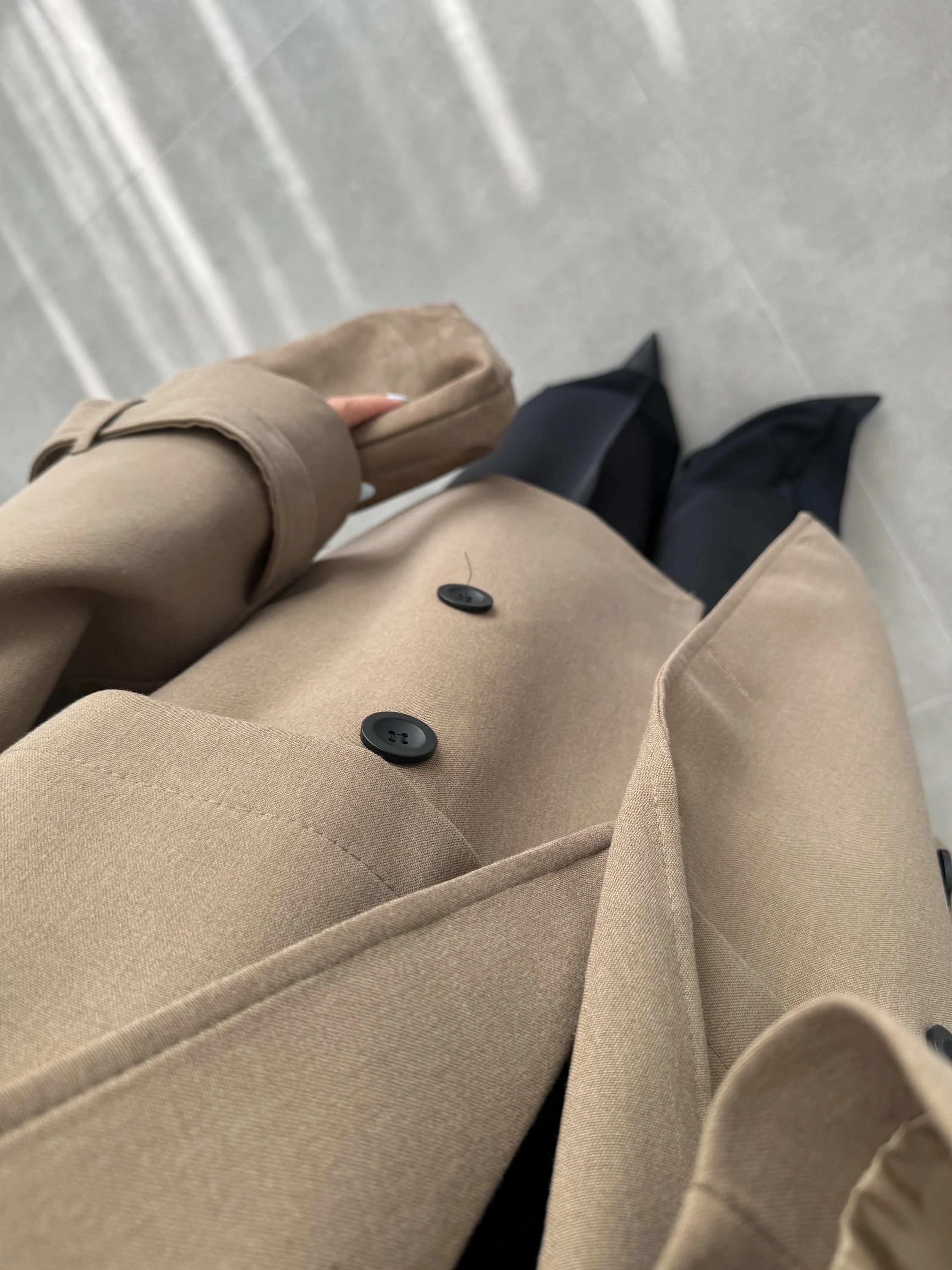 Rose Oversize Kuşaklı Karamel Trençkot