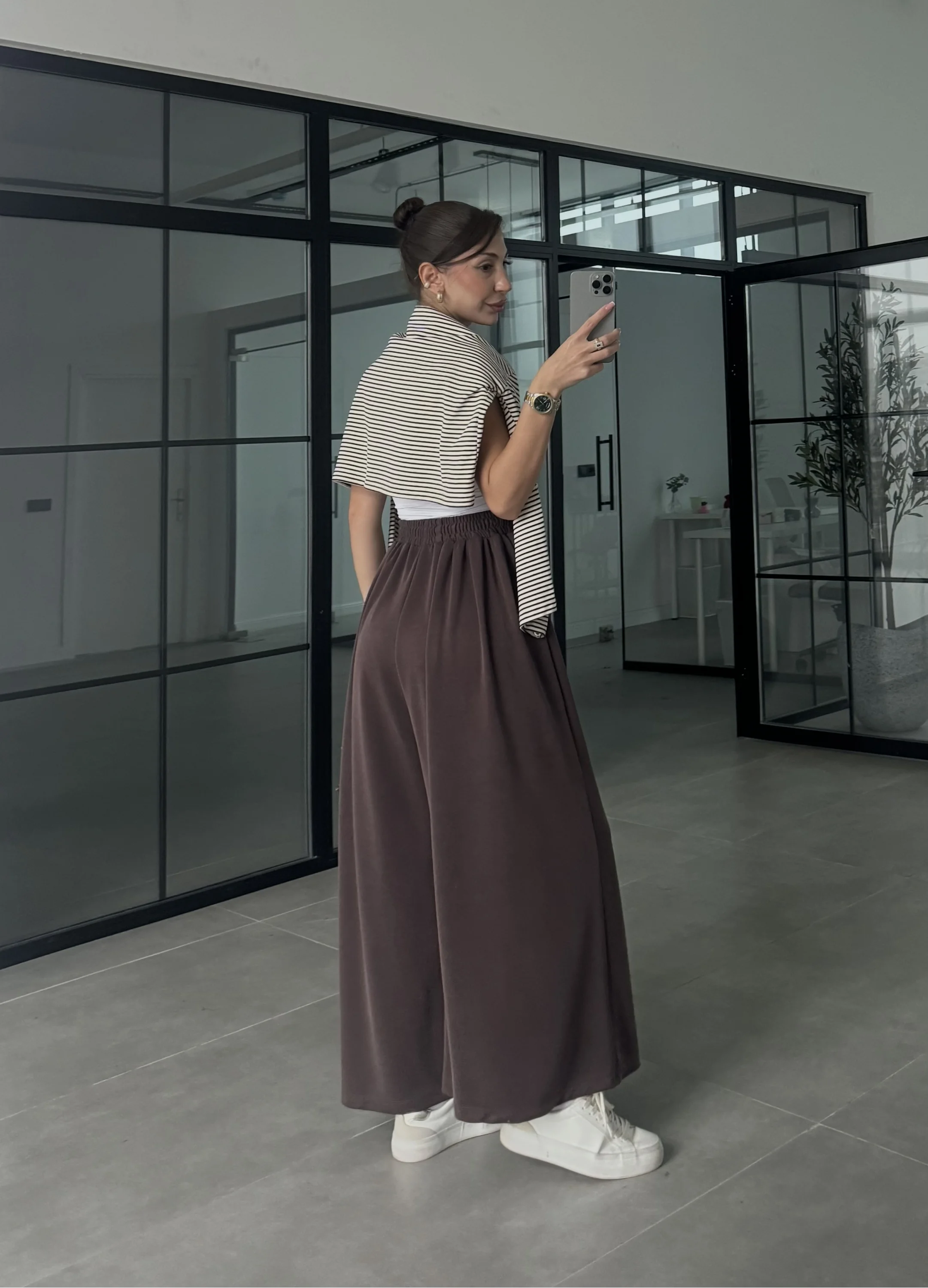 Rovel Modal Kumaş Basic Kahve Pantolon
