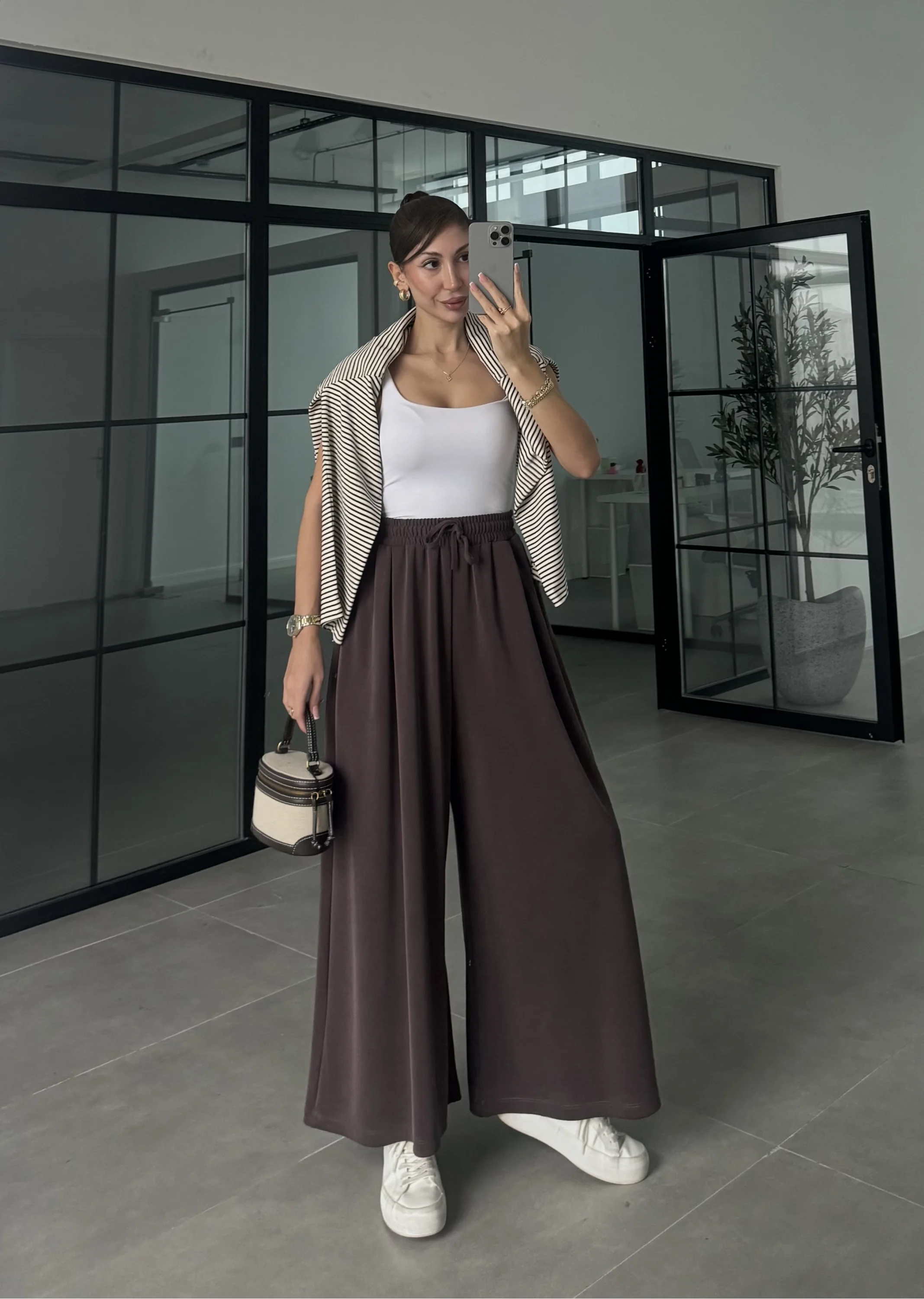 Rovel Modal Kumaş Basic Kahve Pantolon