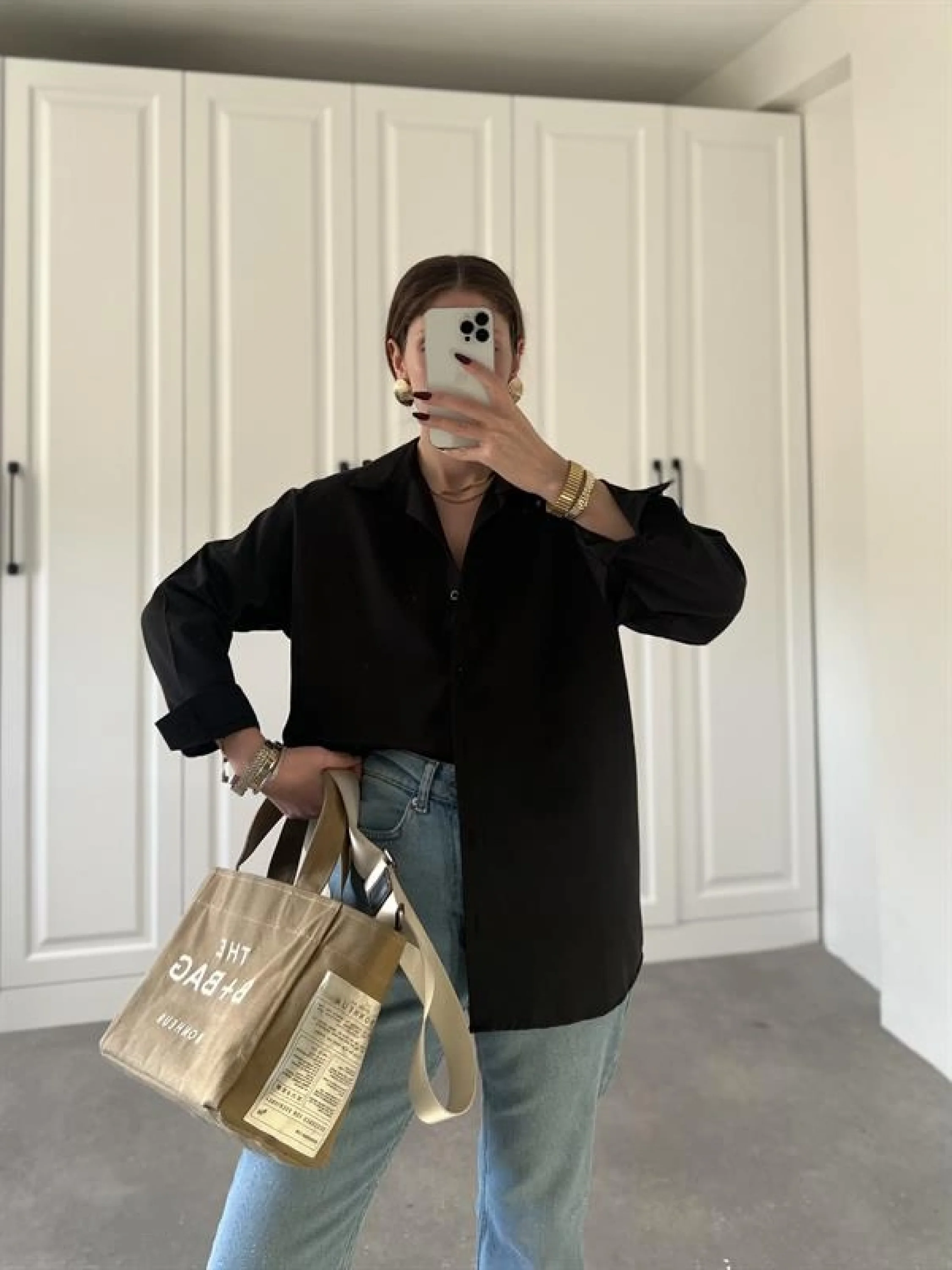 Siyah Basic Poplin Gömlek
