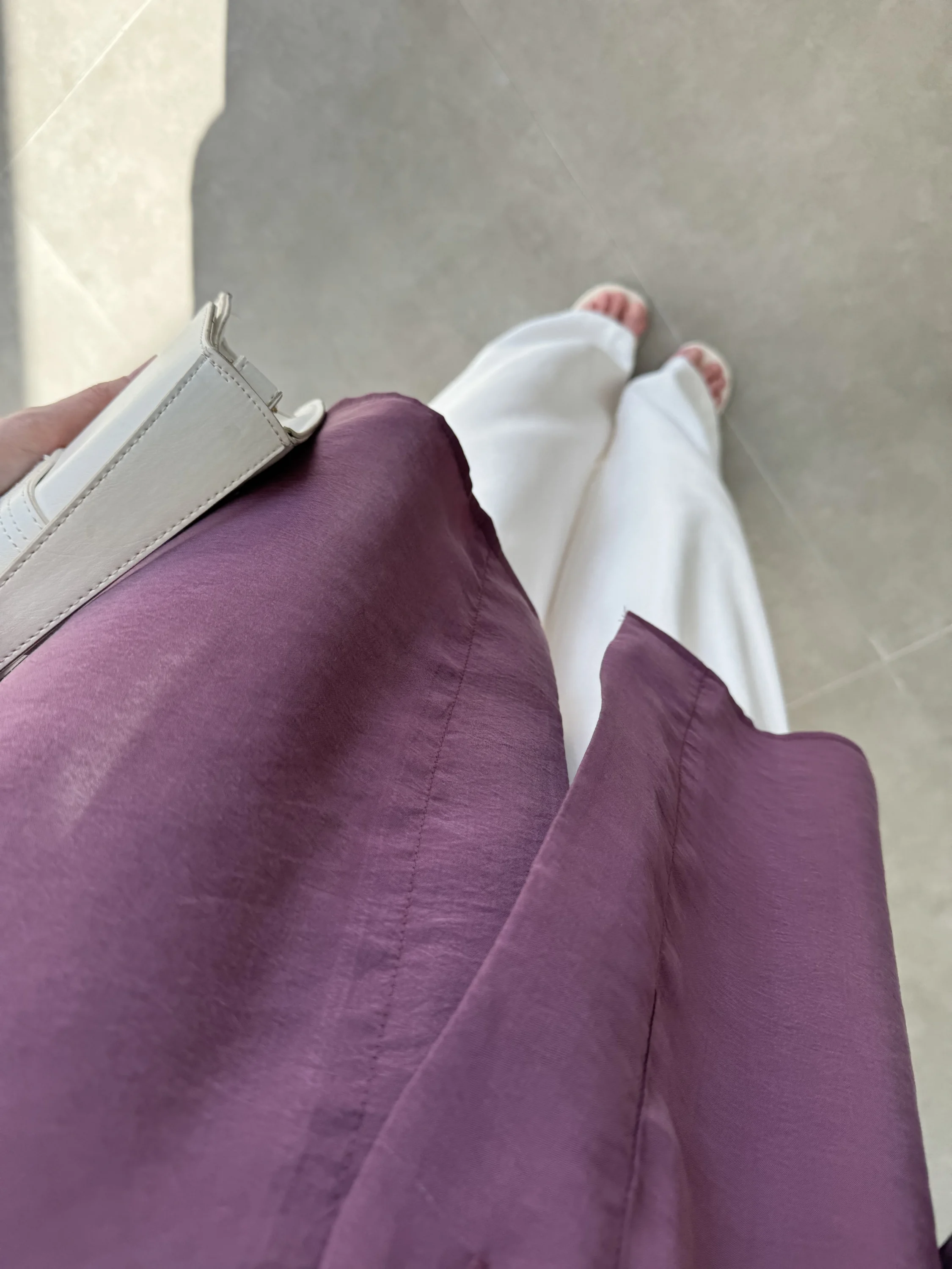 Sofi Tek Düğme Oversize Tensel Vişne Gömlek