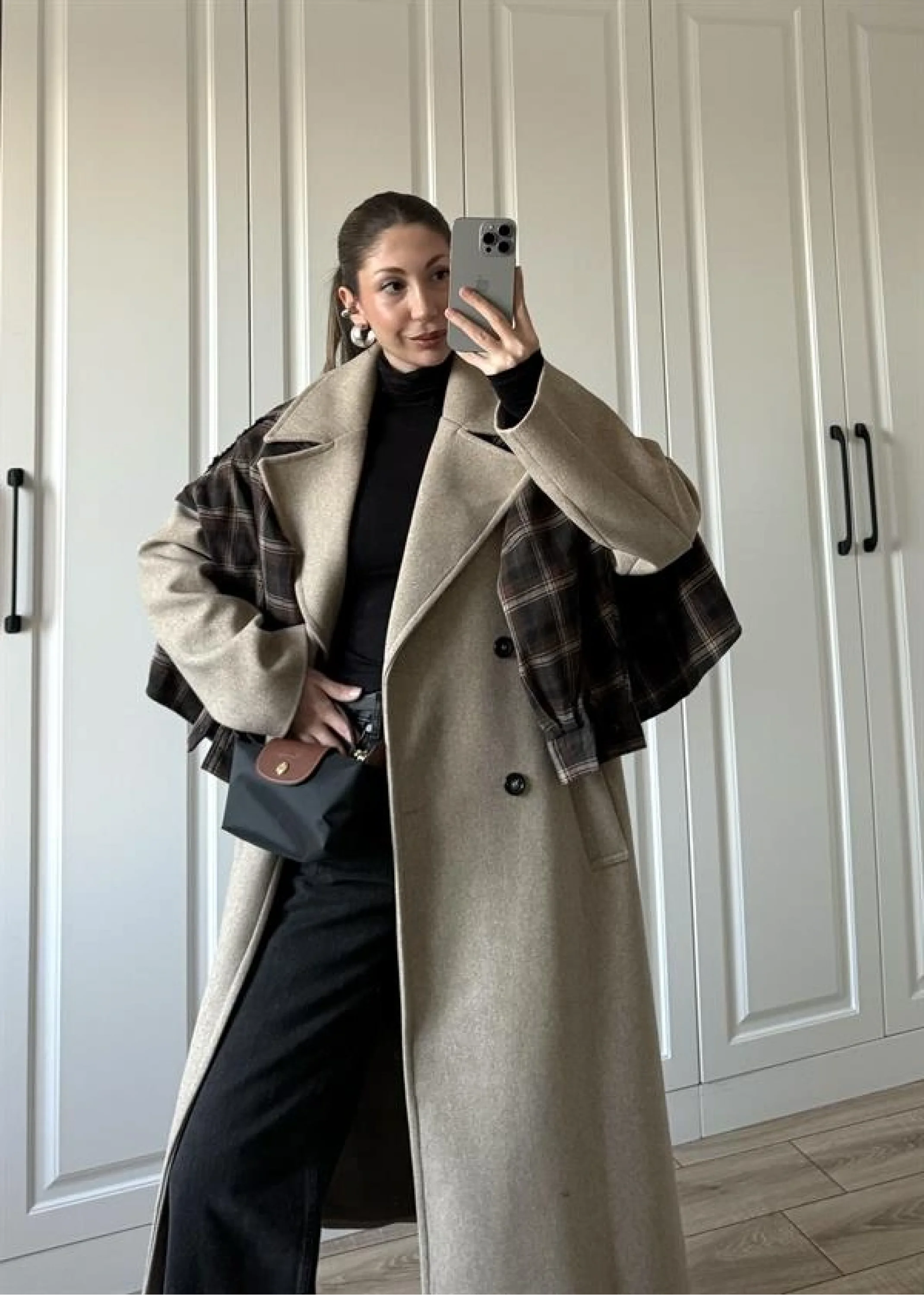 Zr Model Oversize Vizon Kaşe Kaban