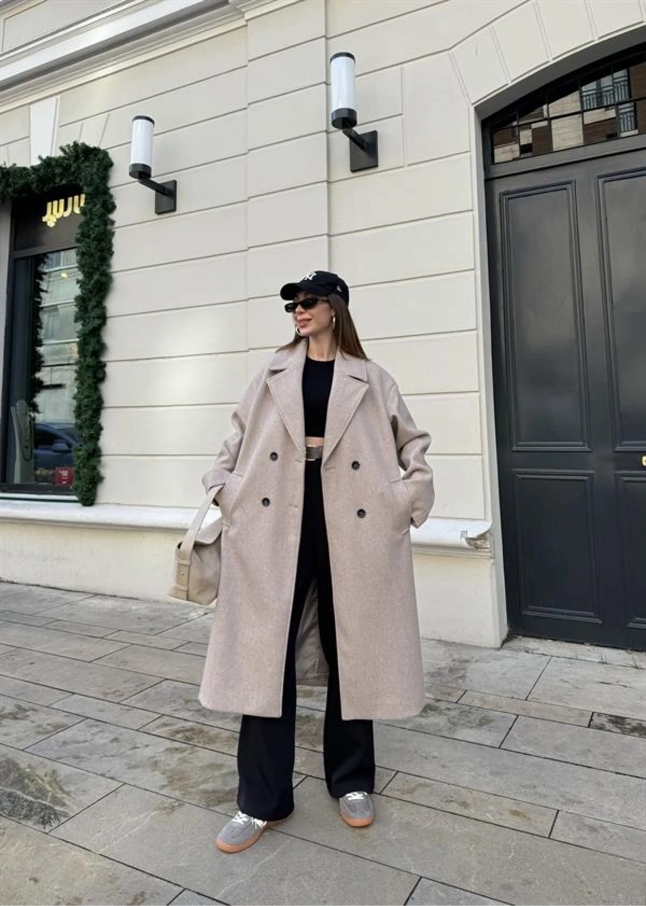 Zr Model Oversize Vizon Kaşe Kaban