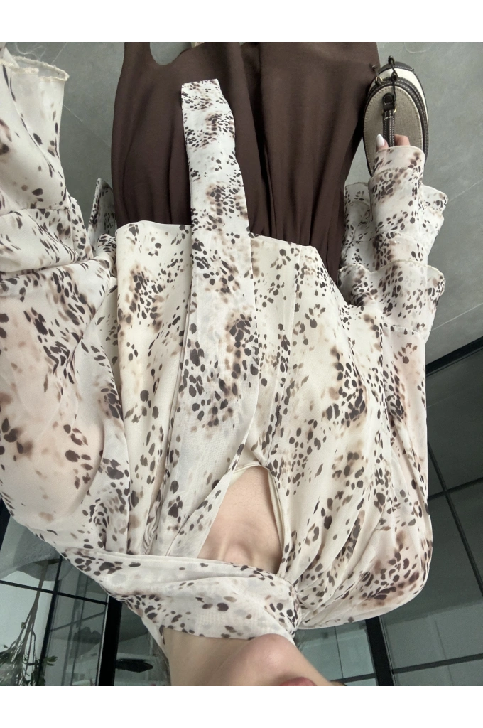 Serena Vintage Önü Bağlamalı Şifon Bluz