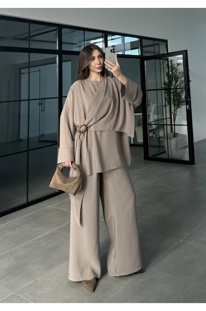 Yandan Tokalı Vizon Tensel Takım